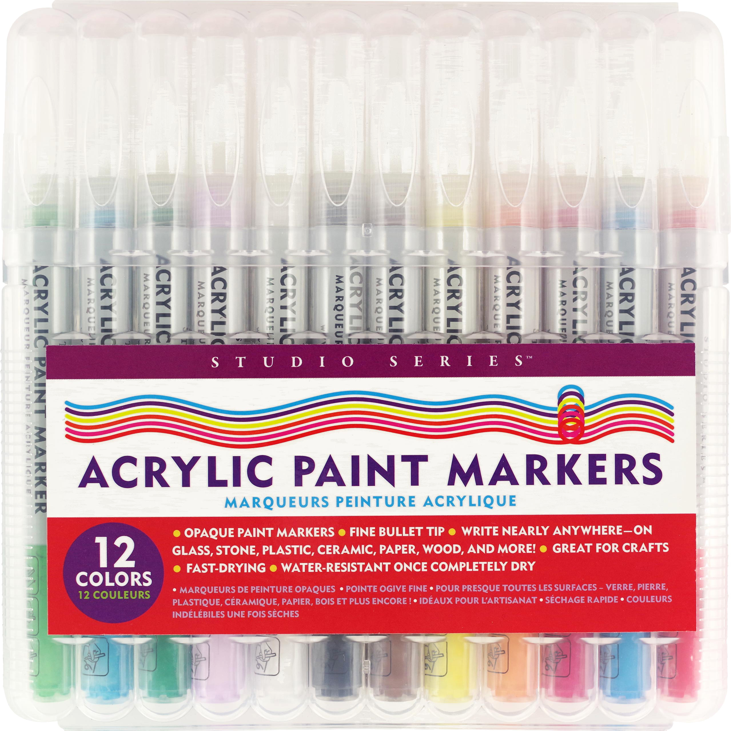 Studio Series Acrylic Paint Markers – Set of 12