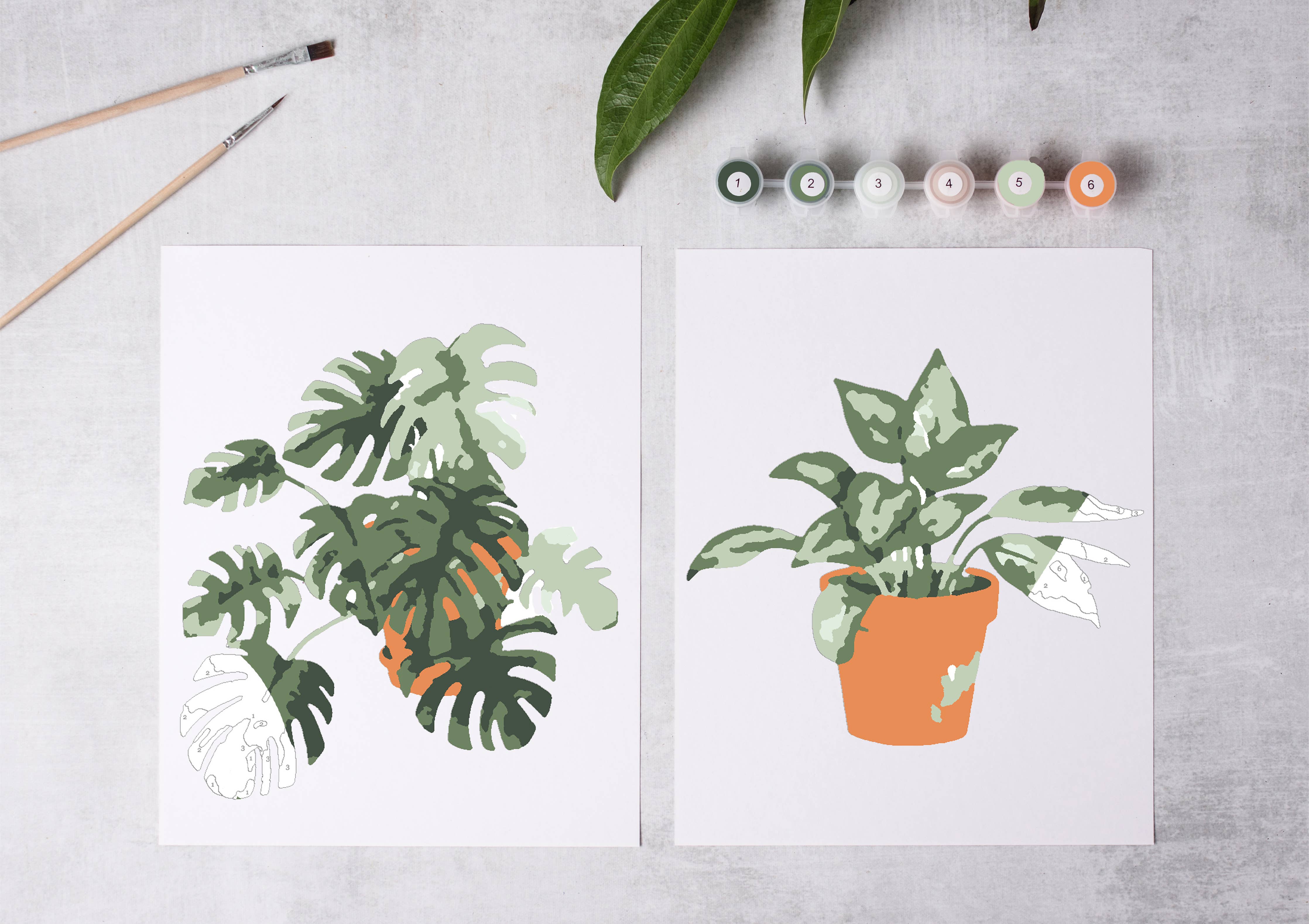 Tropical Plants Paint By Numbers Kit