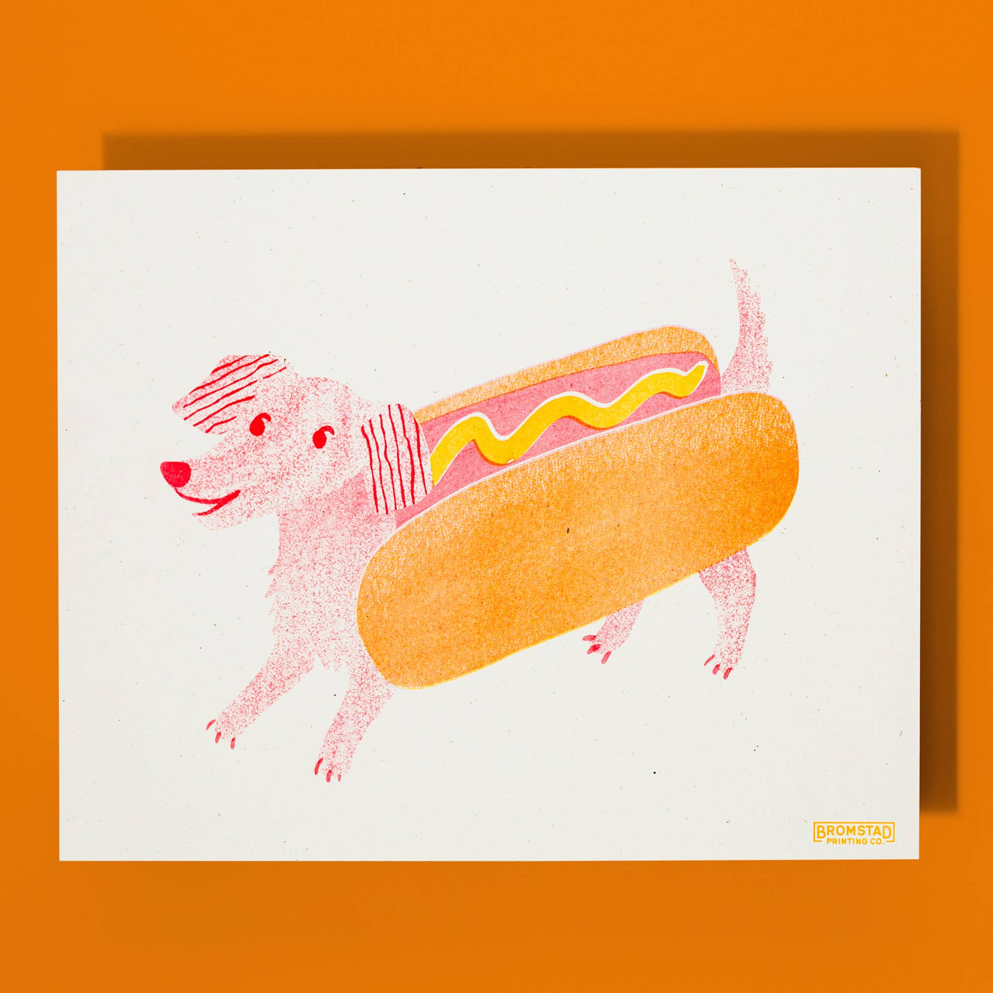Hot Dog - Risograph Print