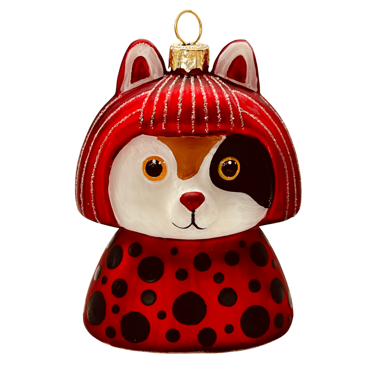 Yayoi Kusameow Calico Cat Glass Ornament — Museum Collection