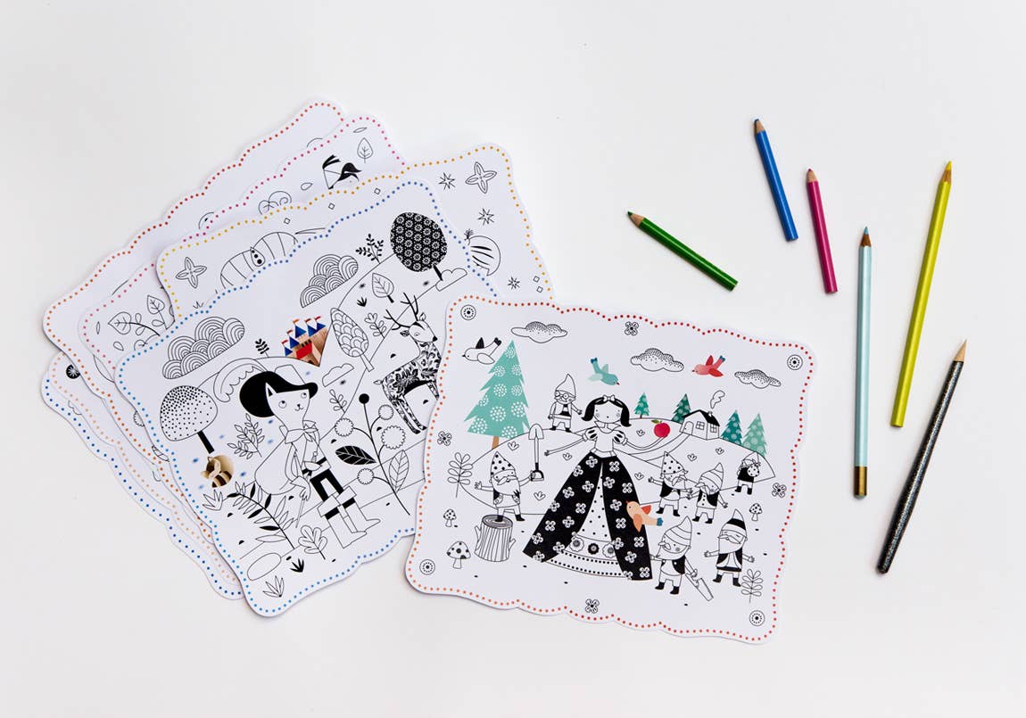 Wonderful Coloring Book | 12 Classic Fairy Tales by Mon Petit Art | Ages 4+