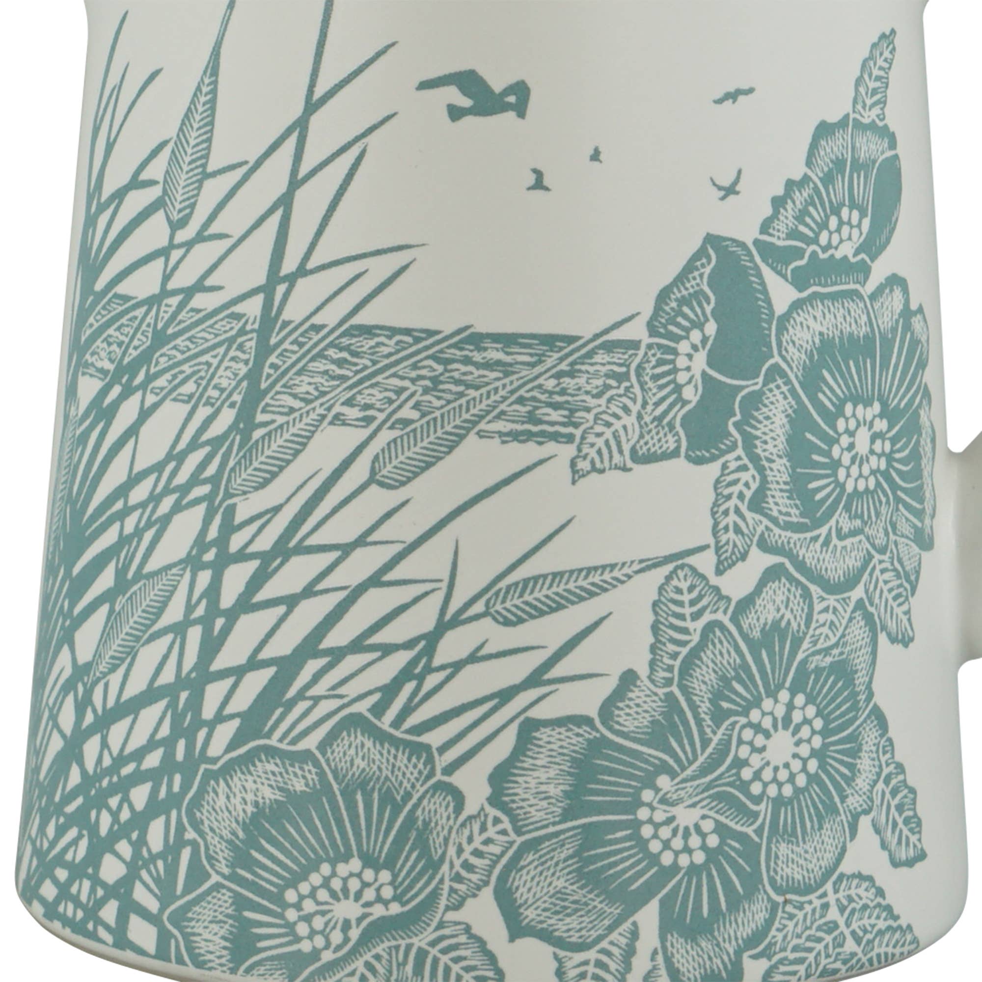 Kate Heiss “Powder Blue Seascape” Ceramic Jug (17 fl oz)