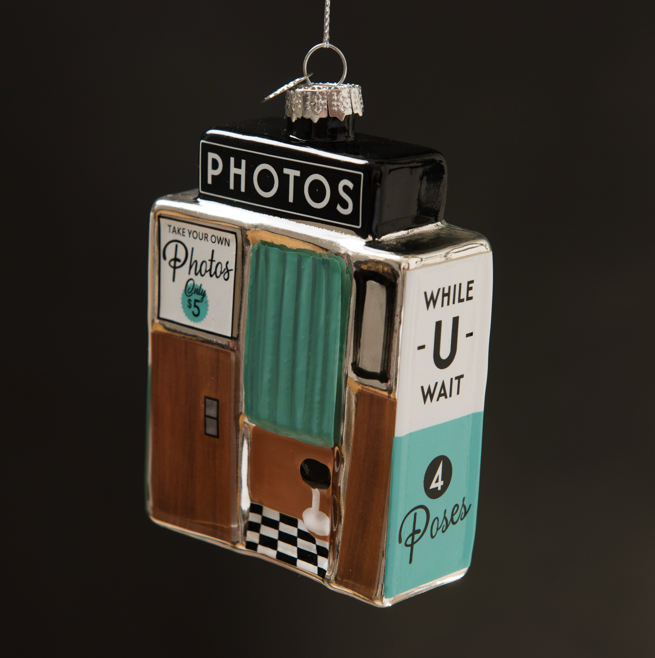 Photo Booth Holiday Ornament — Hand-Blown Glass