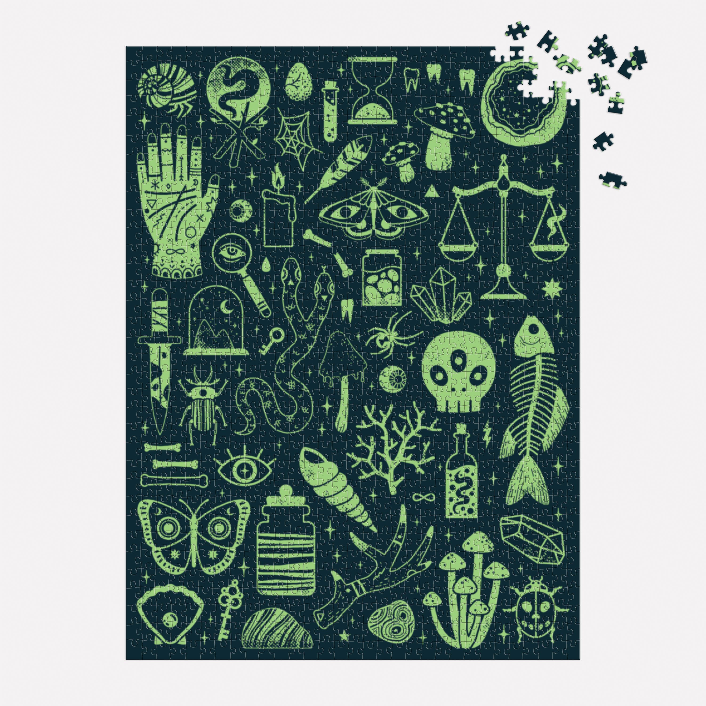 Occult and Curious Glow in the Dark 1000 Piece Puzzle