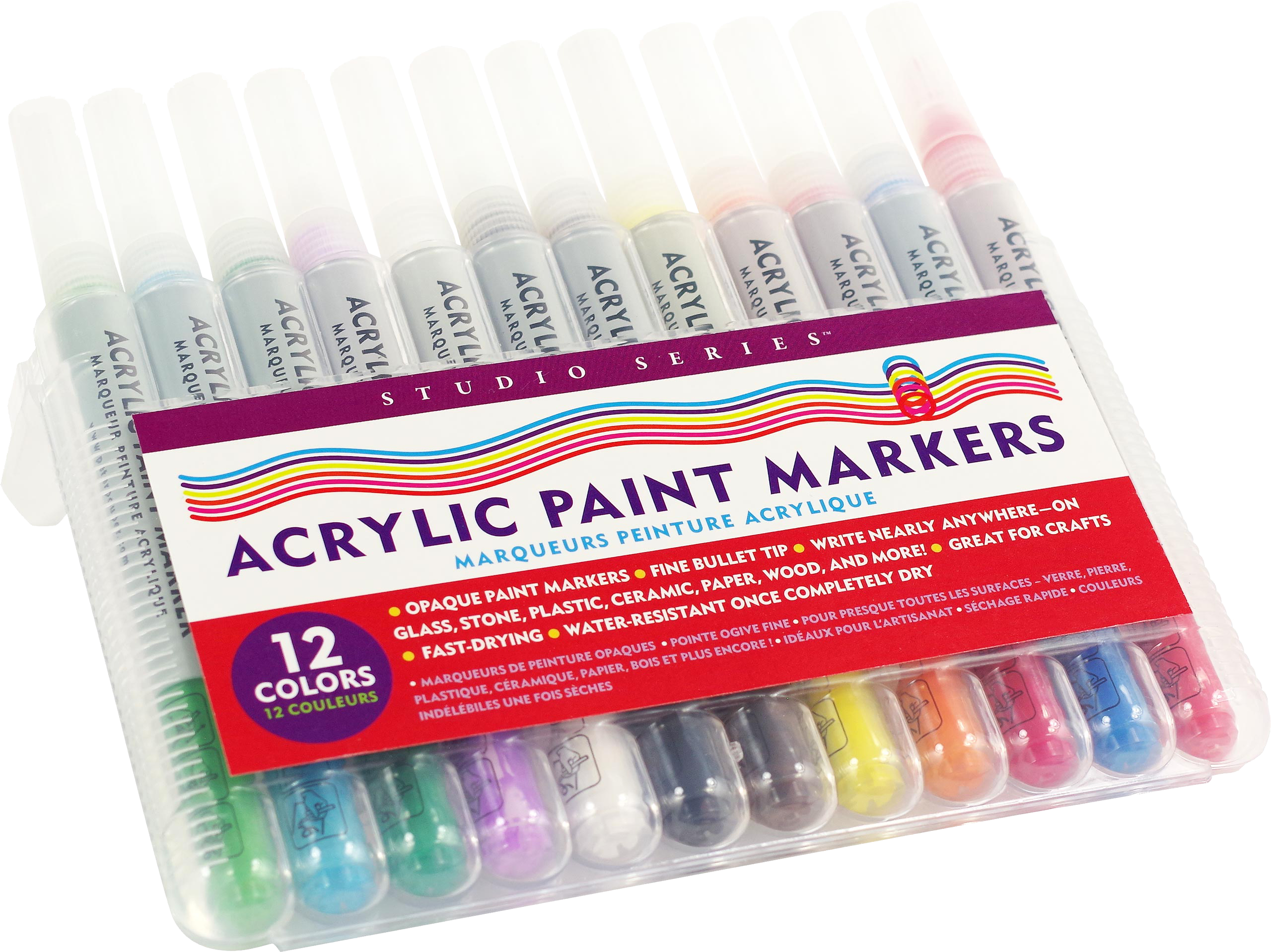 Studio Series Acrylic Paint Markers – Set of 12