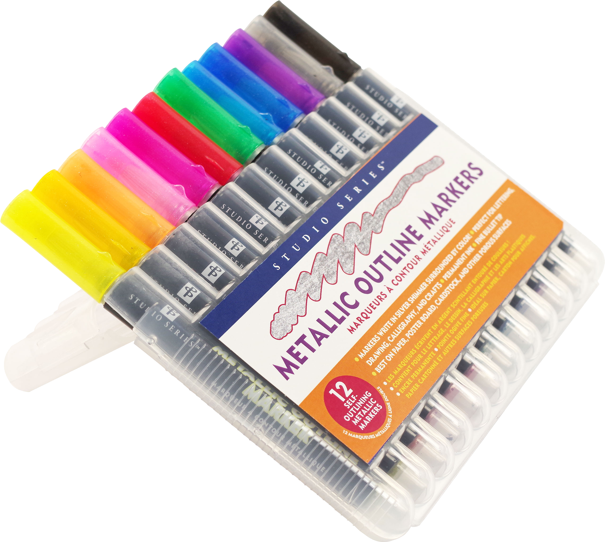 Studio Series Metallic Outline Markers – Set of 12