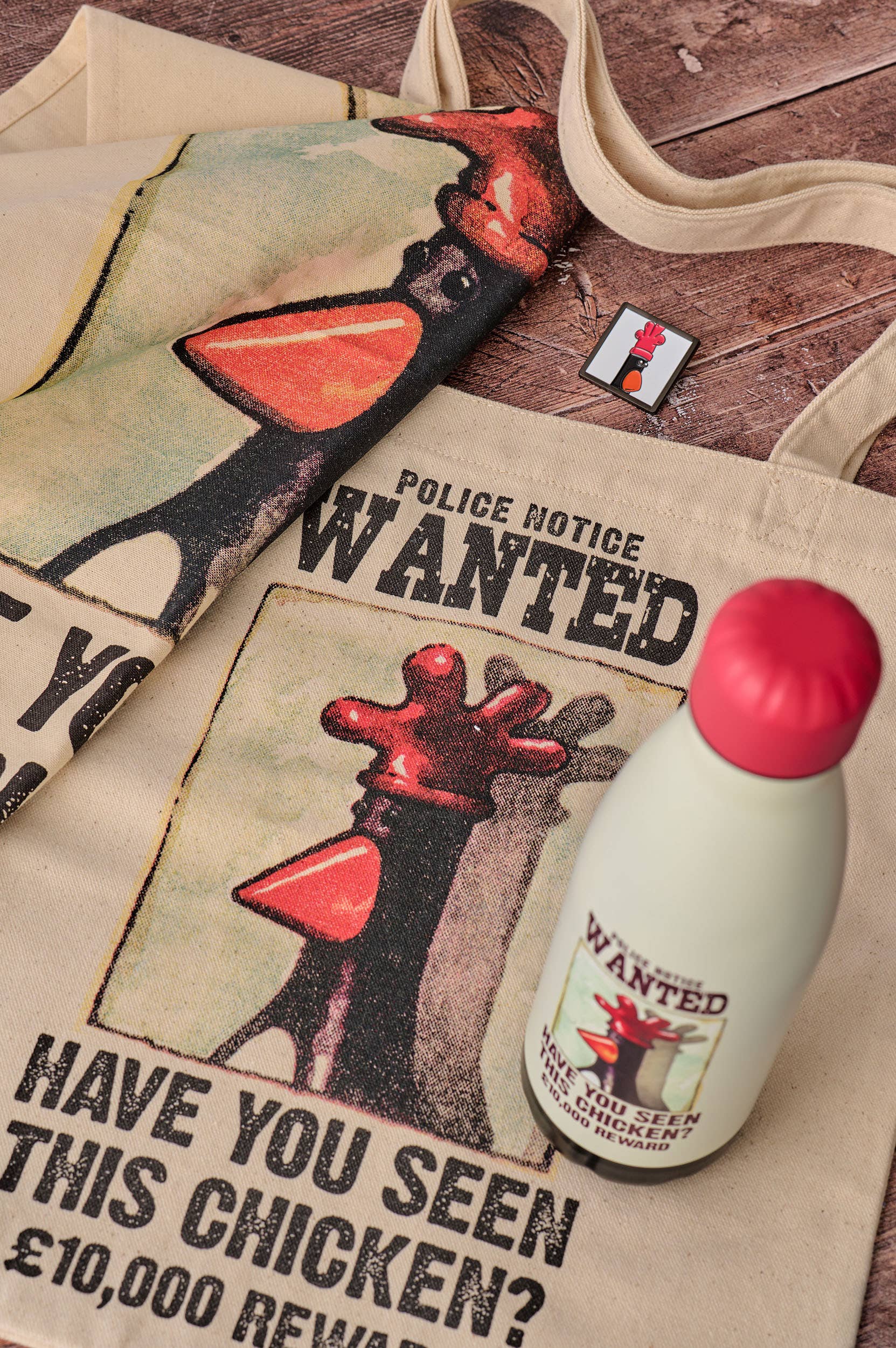 Recycled Cotton Tote – Wallace & Gromit (Feathers McGraw)