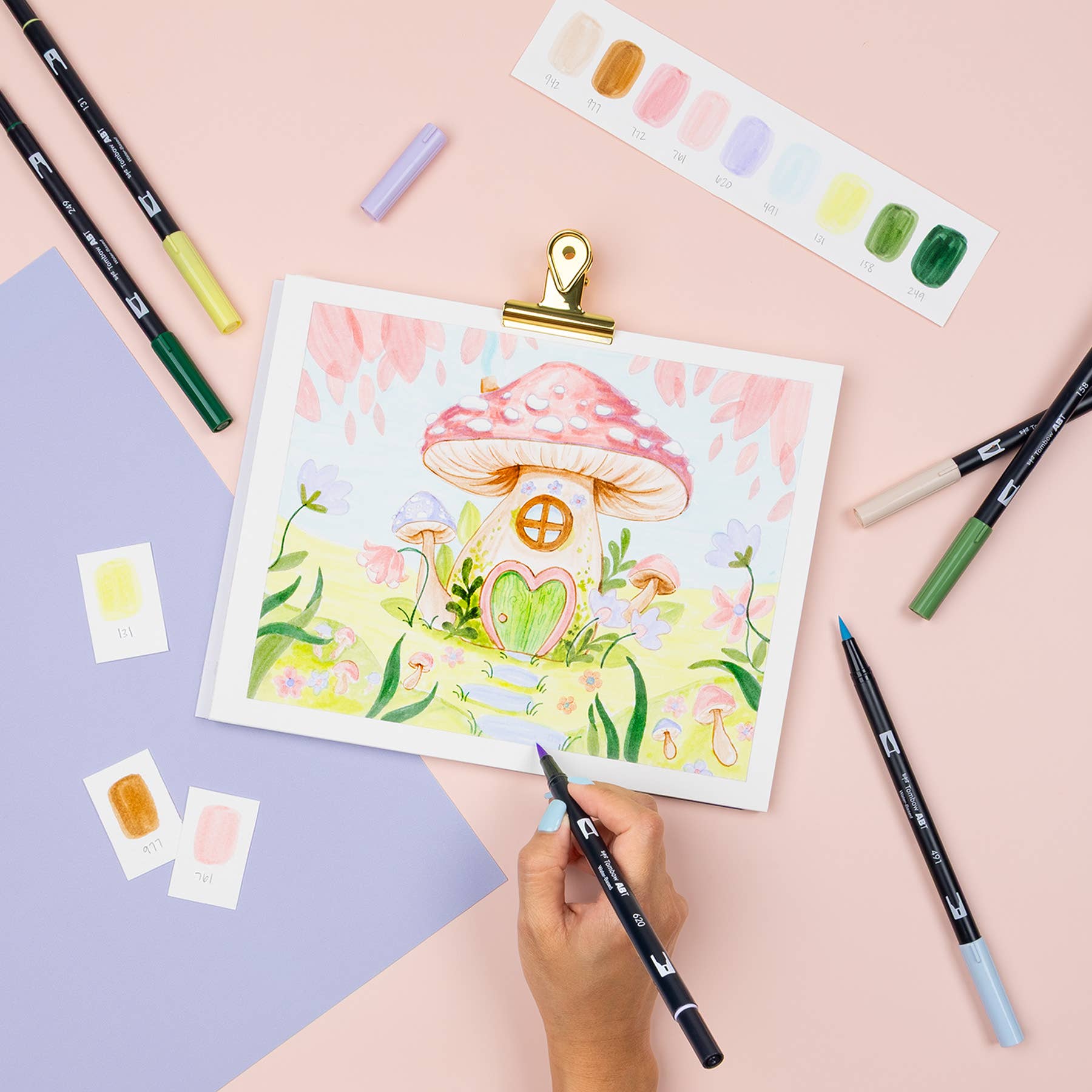 Tombow Dual Brush Pen Art Markers – Fairies Palette (10-Pack)