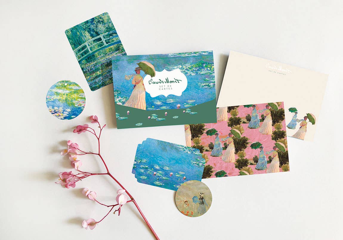 Claude Monet Stationery Set by Mon Petit Art | 15 Cards & Labels