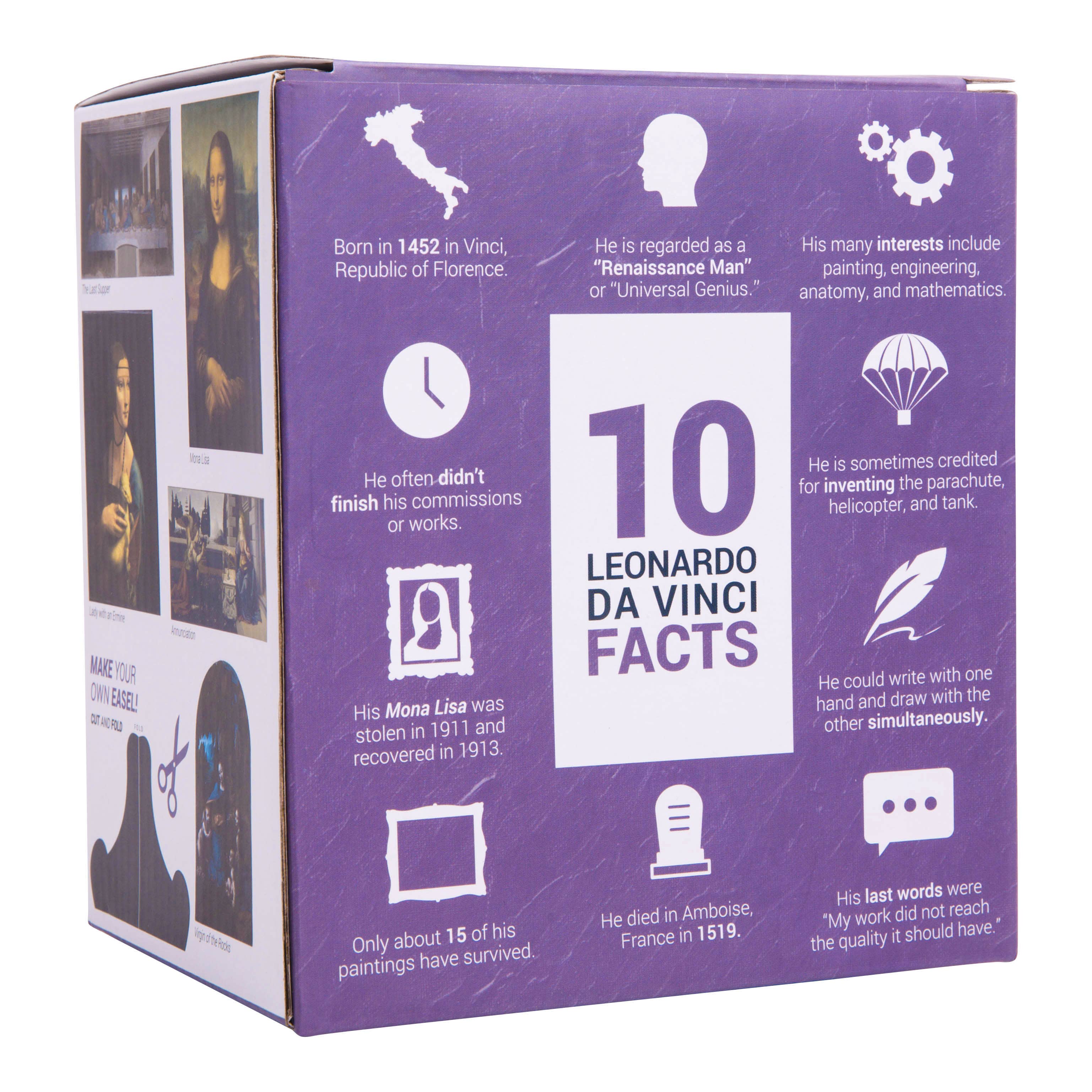 Leonardo da Vinci Figurine | 5" Art History Collectible | Glow-in-the-Dark Features