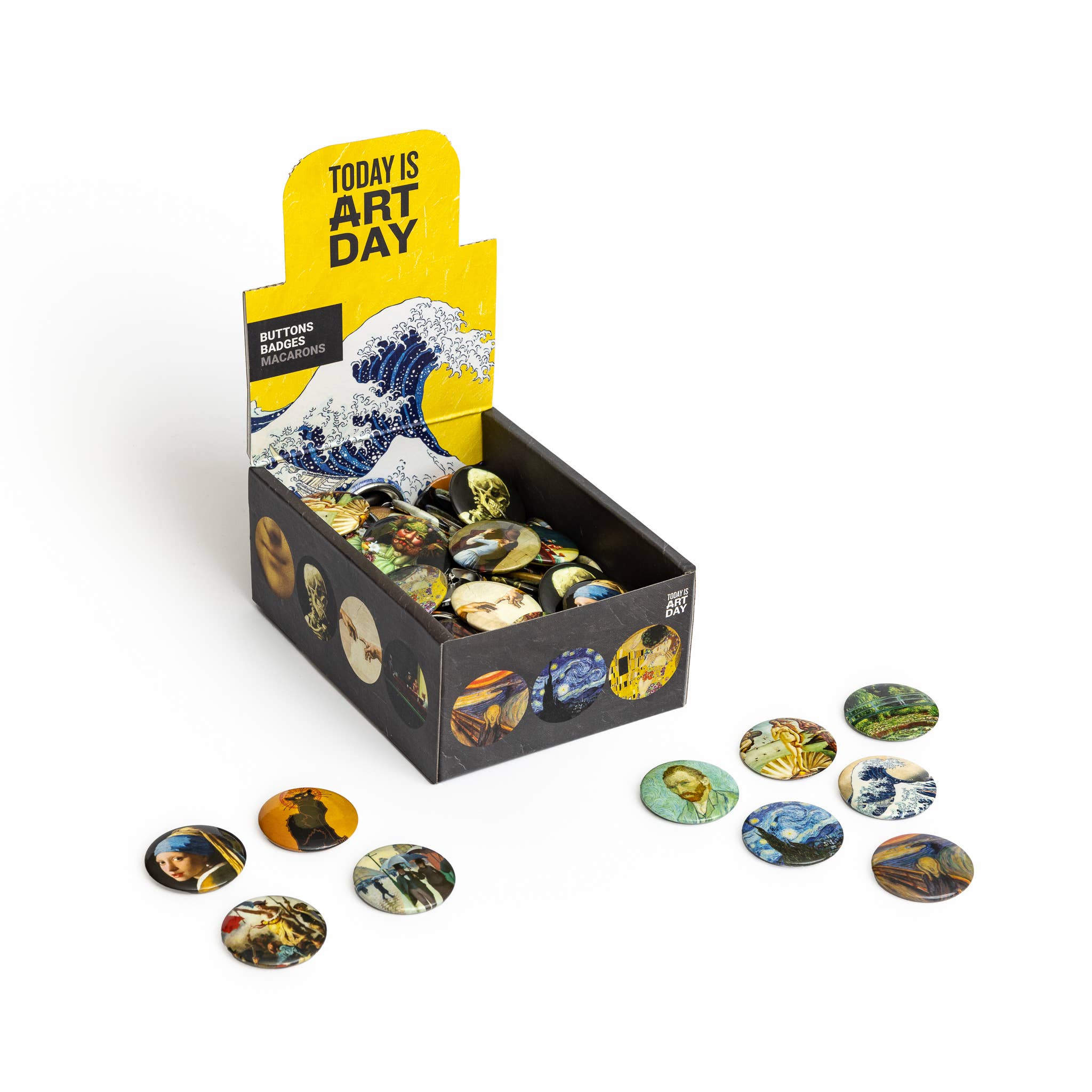 Masterpieces Art Buttons — 20 Designs