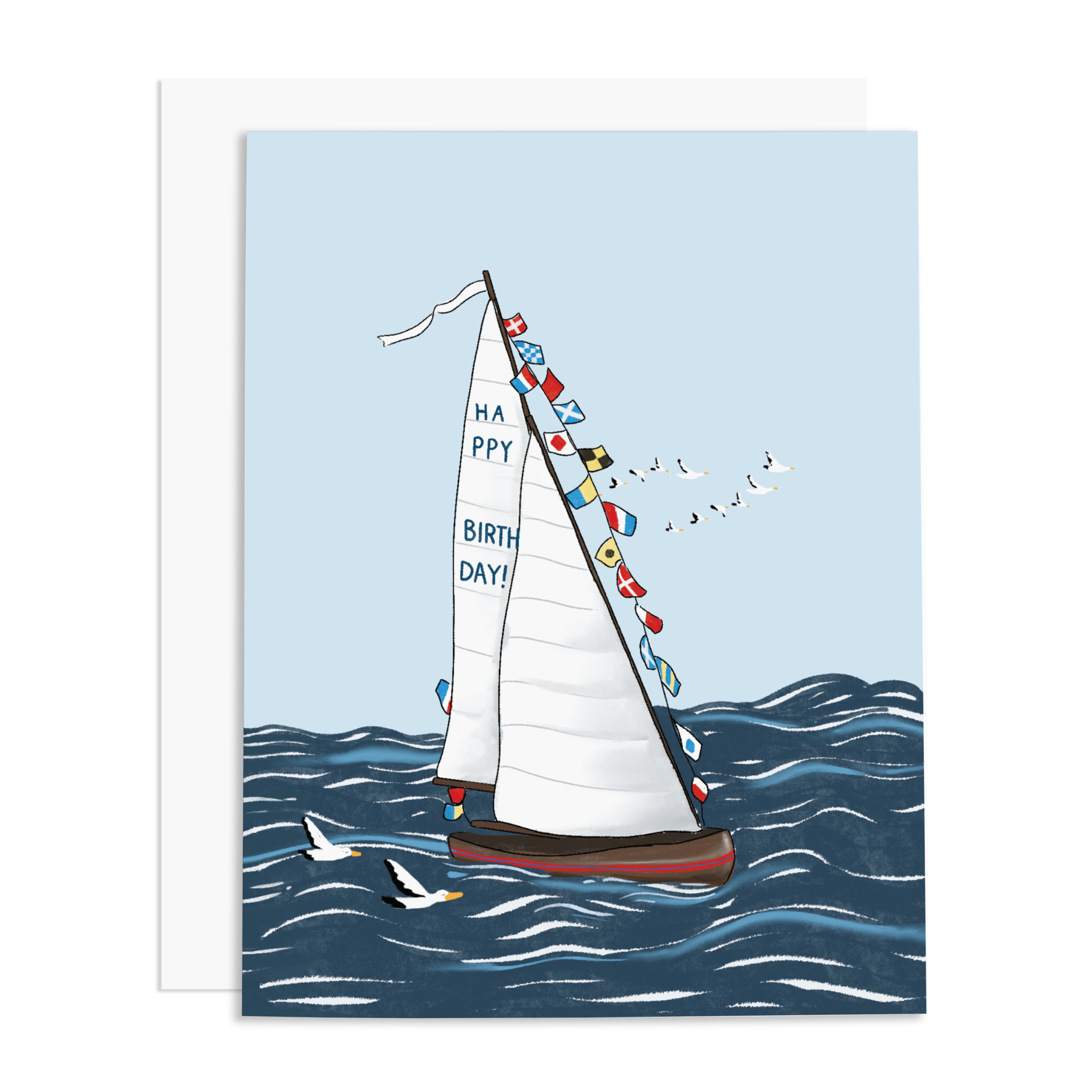 Happy Birthday Sailboat Greeting Card