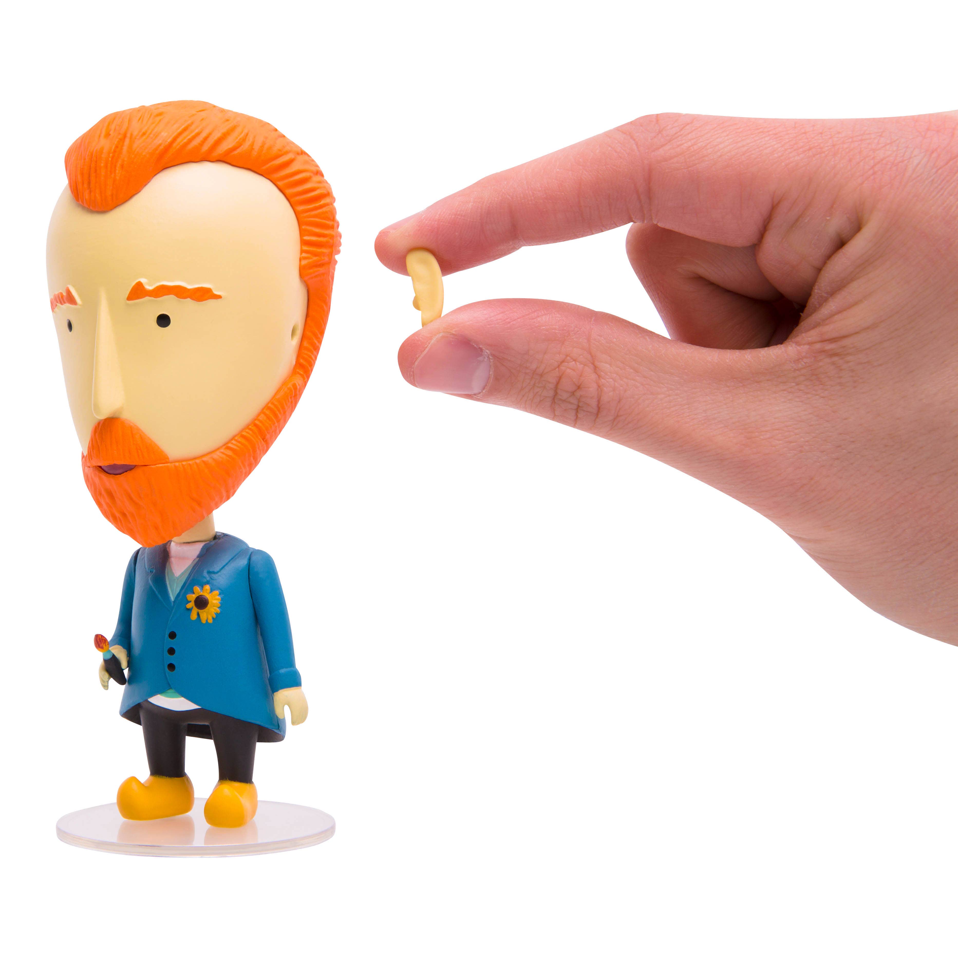Vincent van Gogh Figurine | 5" Art History Collectible | 2 Removable Ears + Bandaged Ear
