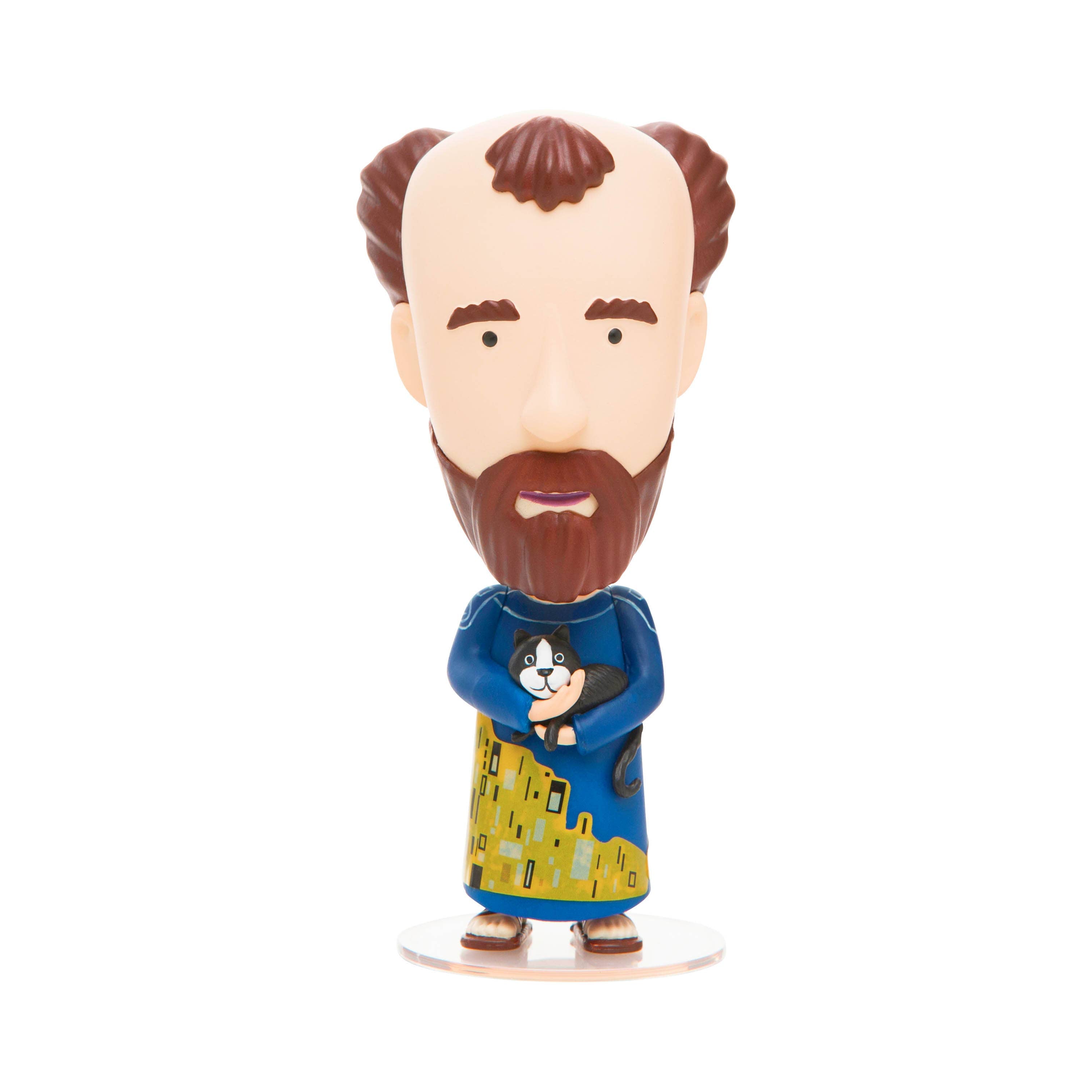 Gustav Klimt Figurine | 5" Art History Collectible | Golden Phase Stickers