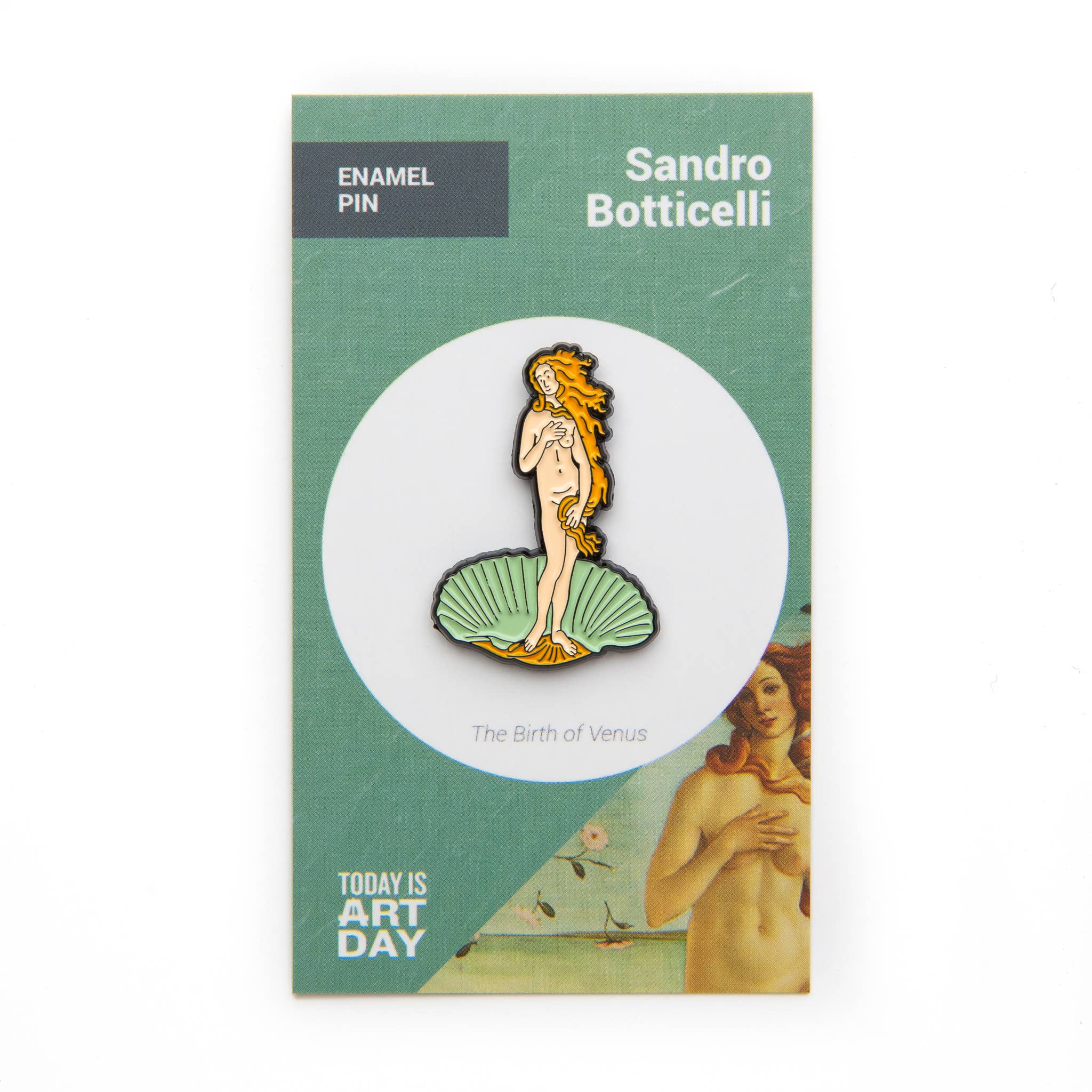 Birth of Venus Enamel Pin by Botticelli | 1.25" Soft Enamel | 6 Colors