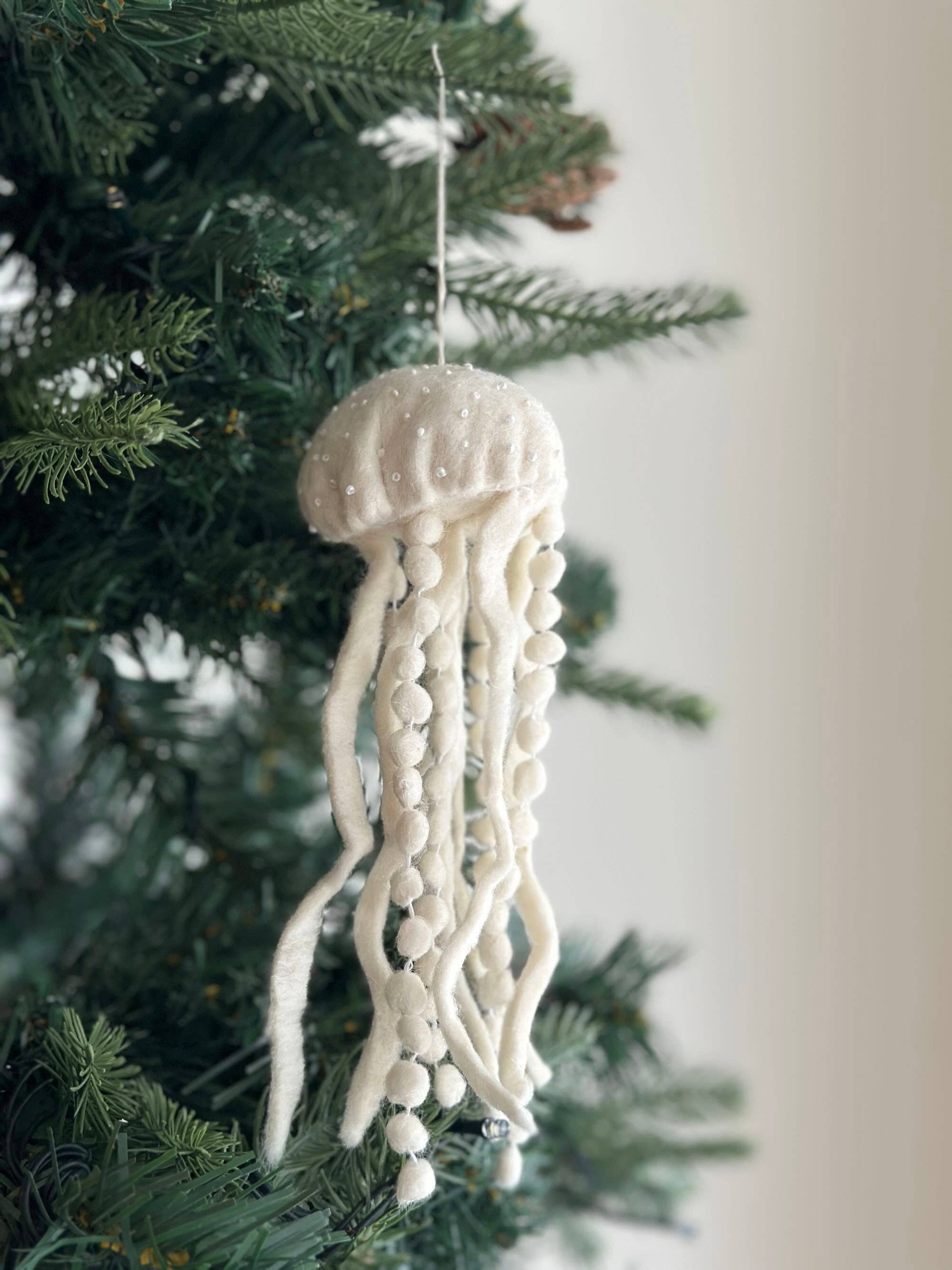 Felt White Sea Life Ornament — 3 Designs