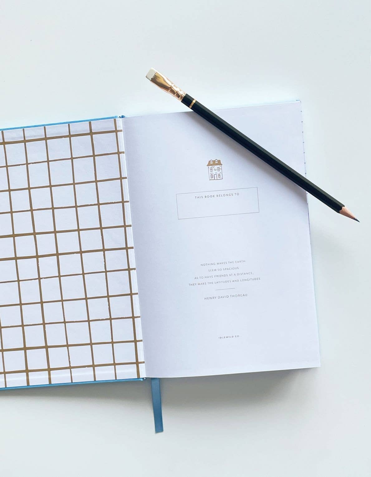 Houses (Blue) Address Book — Silver Foil Edition