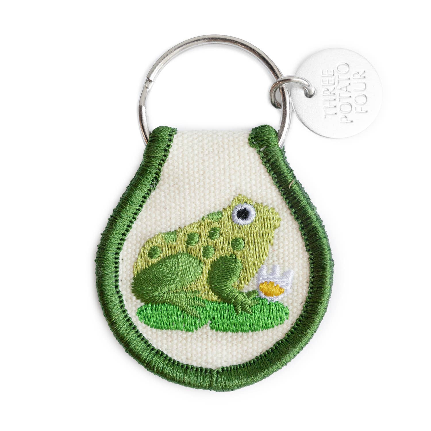 Patch Keychain “Frog” – Embroidered Cotton