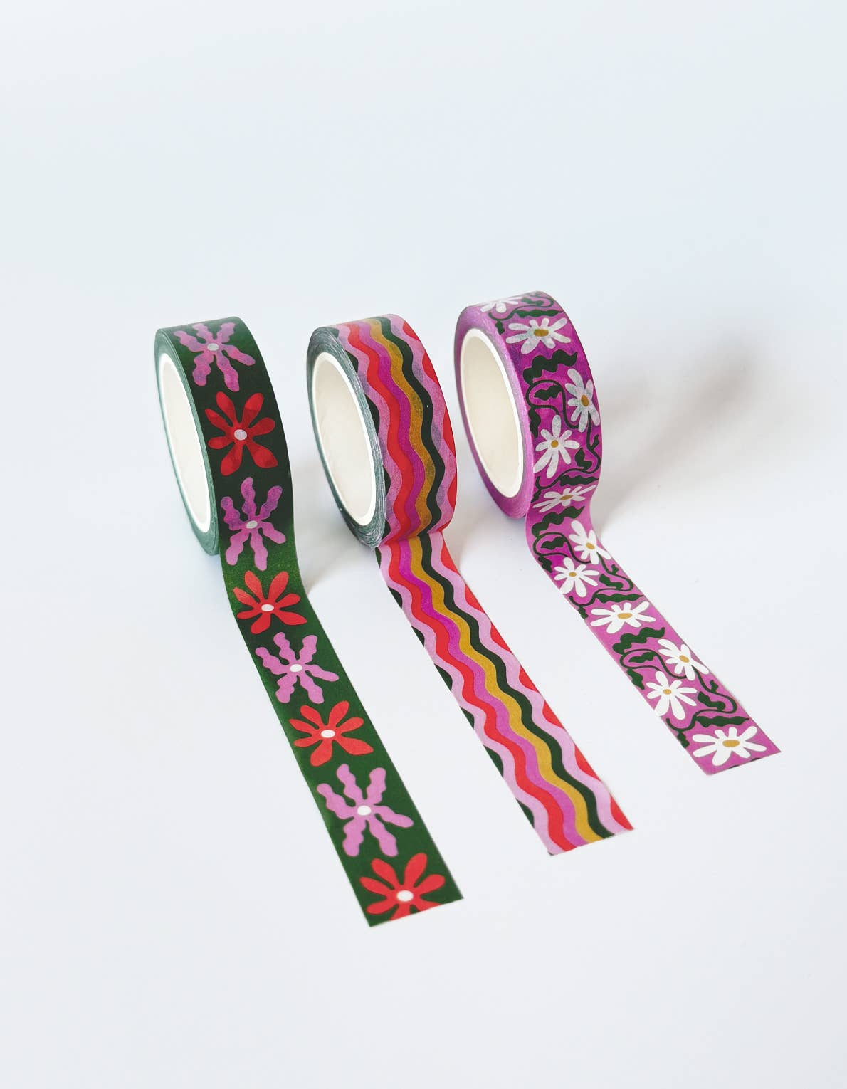 Wavy Daisy Washi Tape — Set of 3