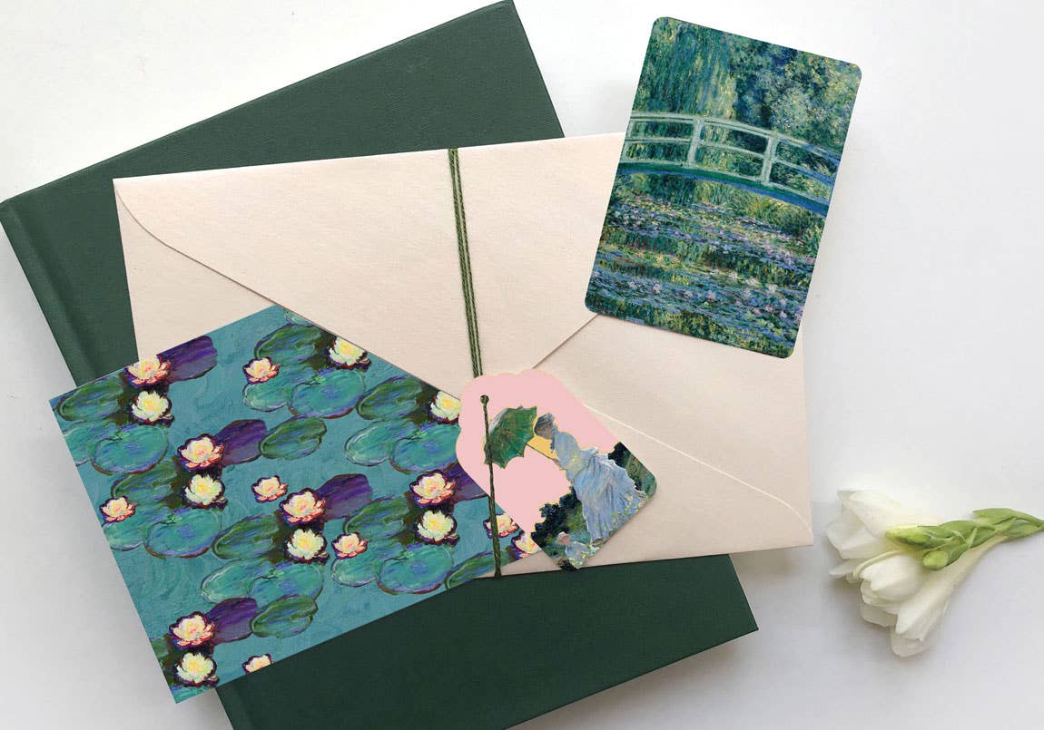 Claude Monet Stationery Set by Mon Petit Art | 15 Cards & Labels