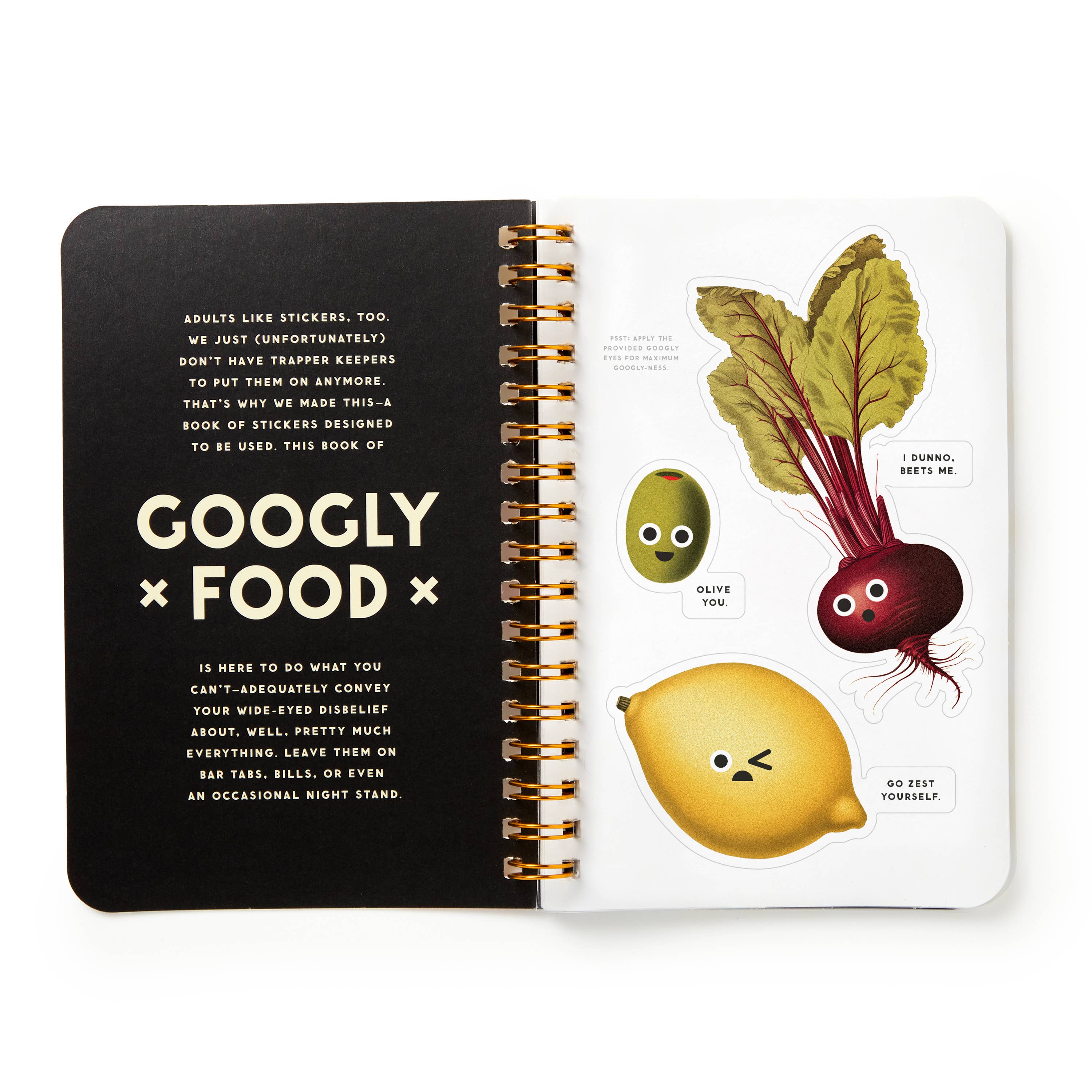 Googly Food Sticker Book by Brass Monkey