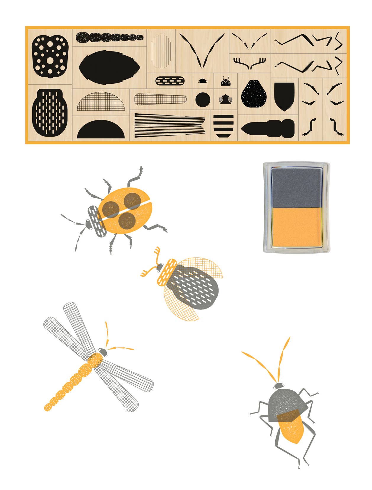Stamp Bugs Rubber Stamp Kit