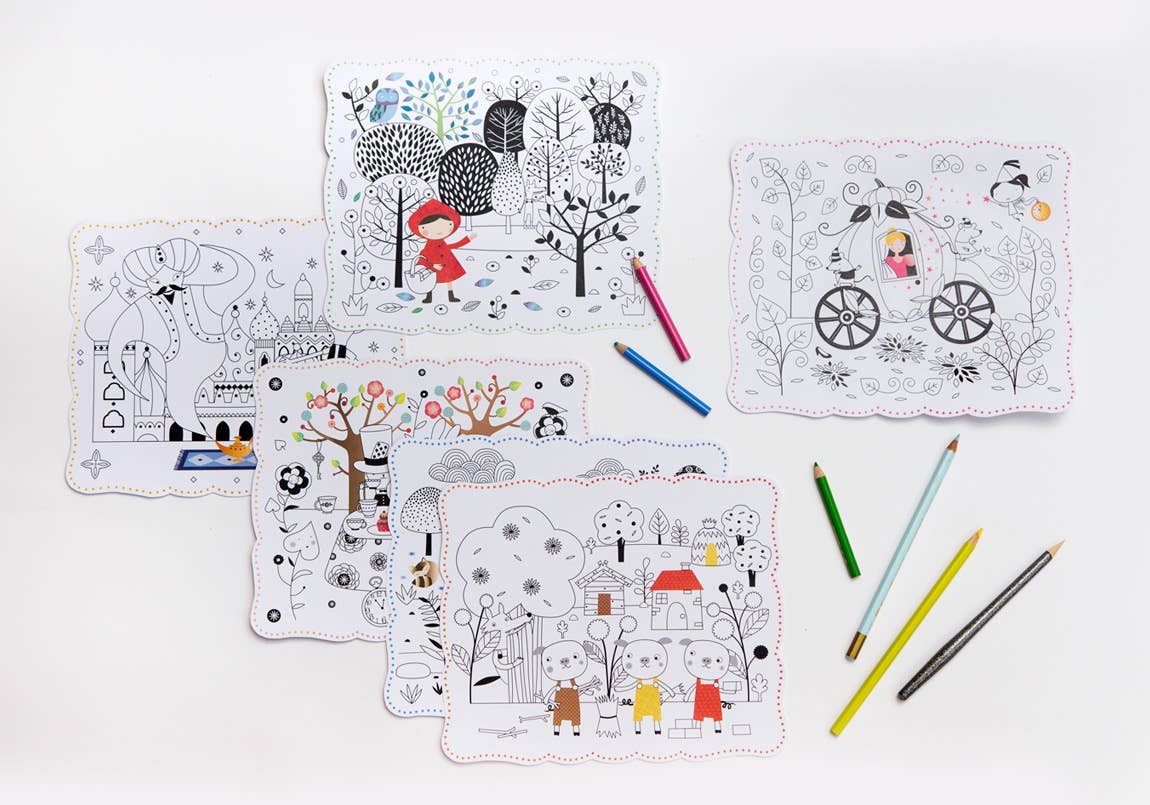 Wonderful Coloring Book | 12 Classic Fairy Tales by Mon Petit Art | Ages 4+