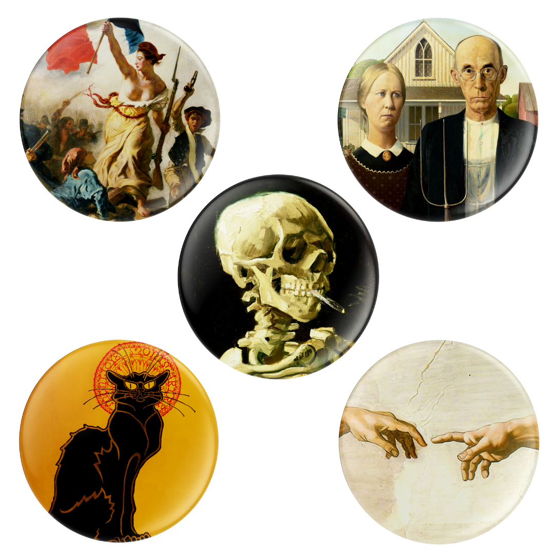 Masterpieces - Art History Buttons