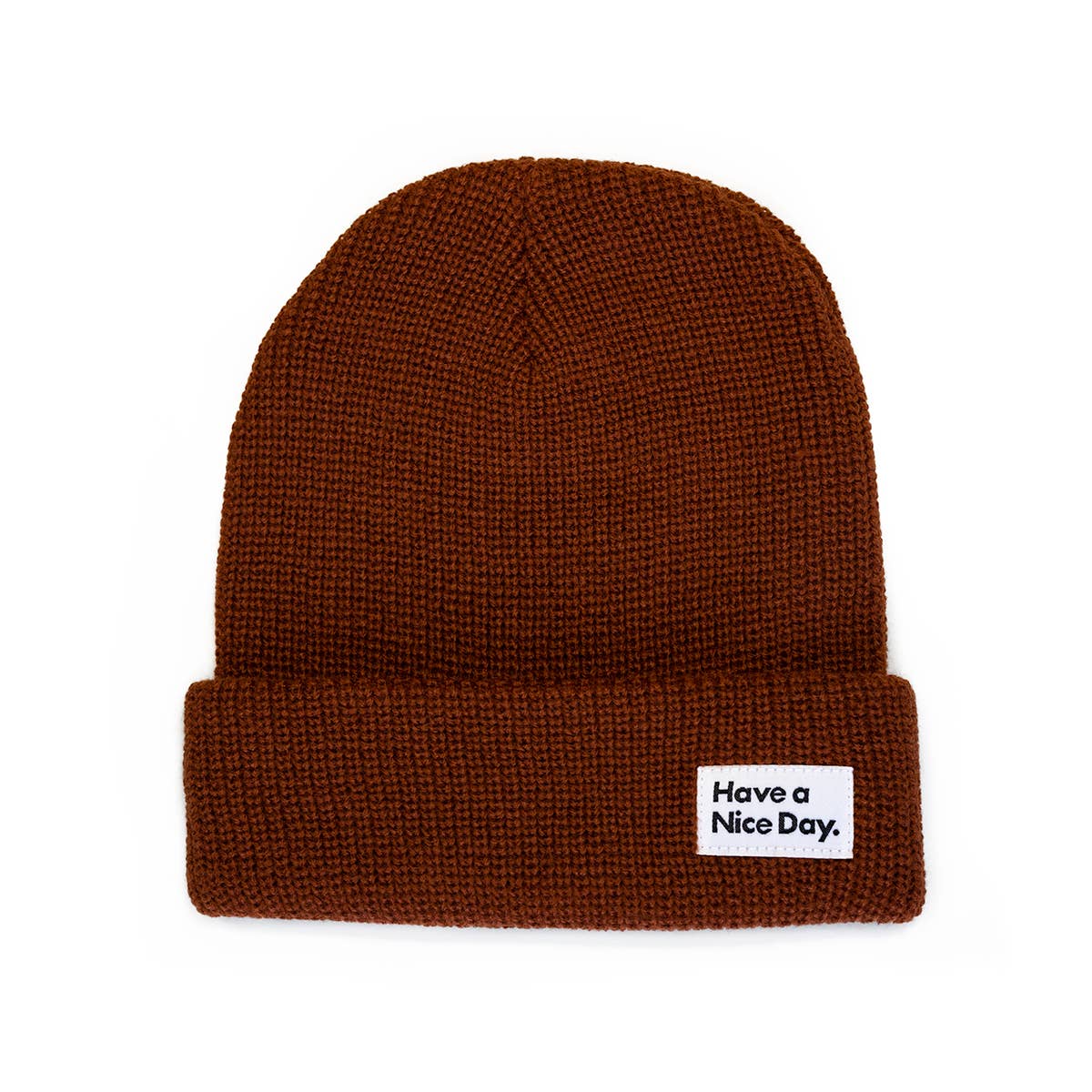 “Have A Nice Day” Beanie — Clay