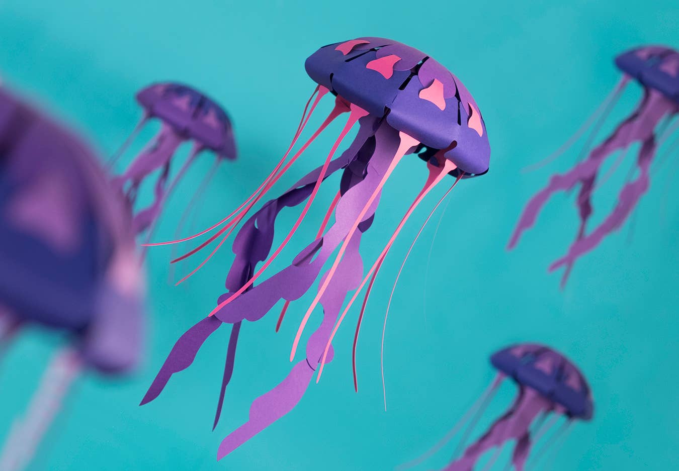 Jellyfish 3D Paper Figure by Plego | Sea Collection | No Glue Needed