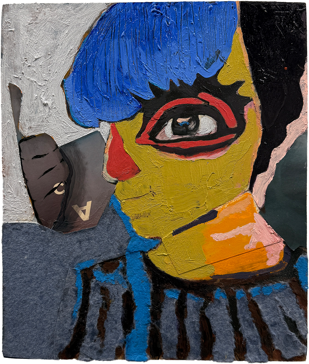 Imagined Portrait #2 (In Blue & Green & Orange & Pink)