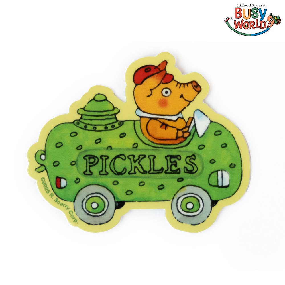3P4 × Richard Scarry® “Pickle Car” Vinyl Sticker