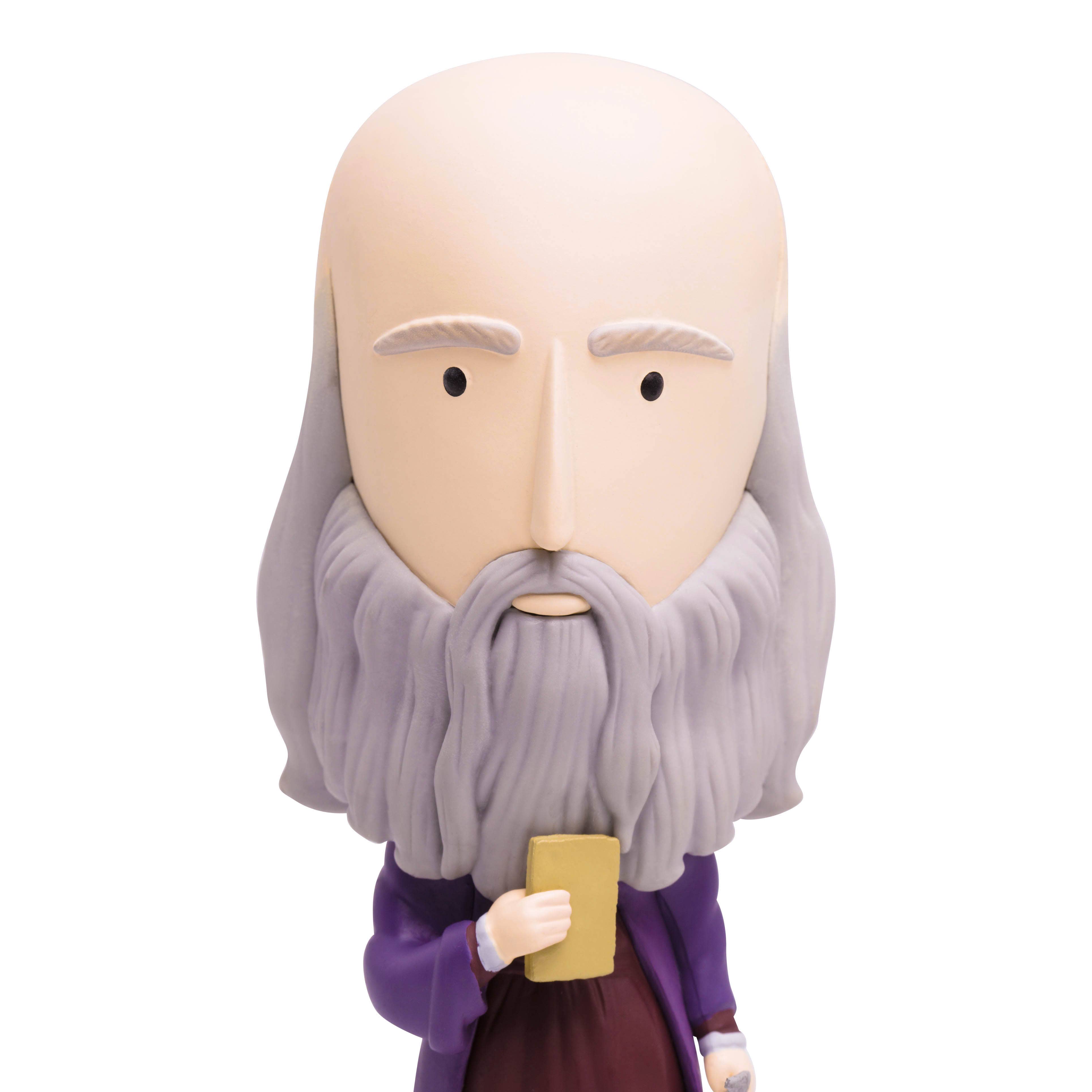 Leonardo da Vinci Figurine | 5" Art History Collectible | Glow-in-the-Dark Features