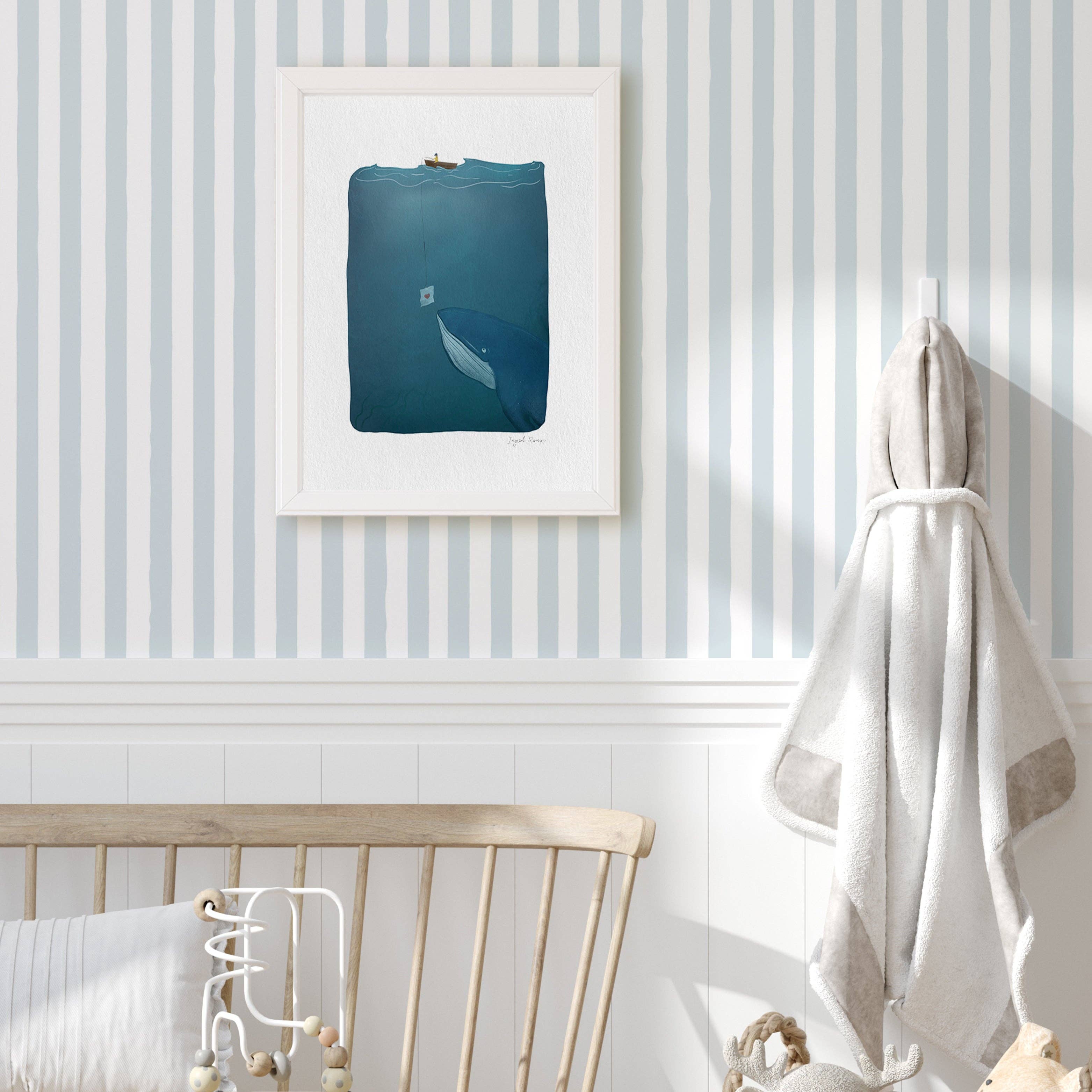 Love Note Whale Art Print 11 x 14