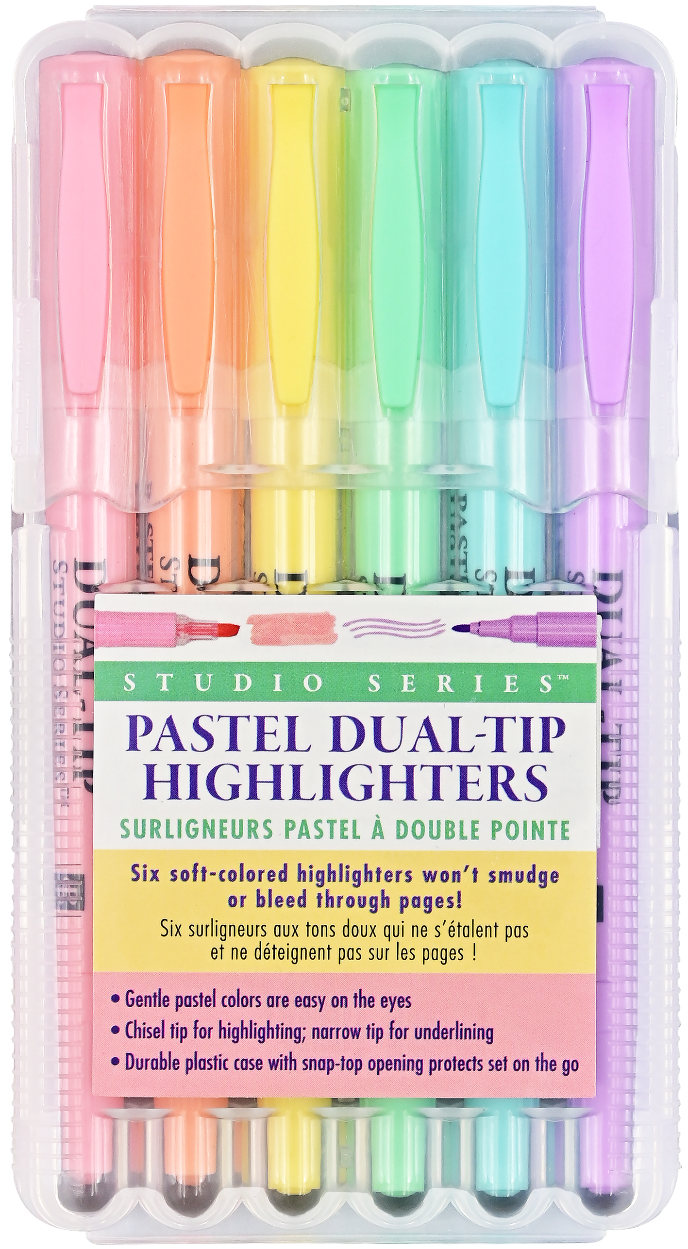 Studio Series Dual-Tip Pastel Highlighters – Set of 6