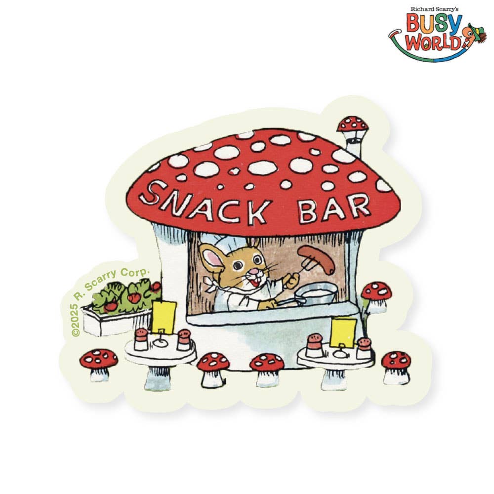 3P4 × Richard Scarry® – Snack Bar Vinyl Sticker