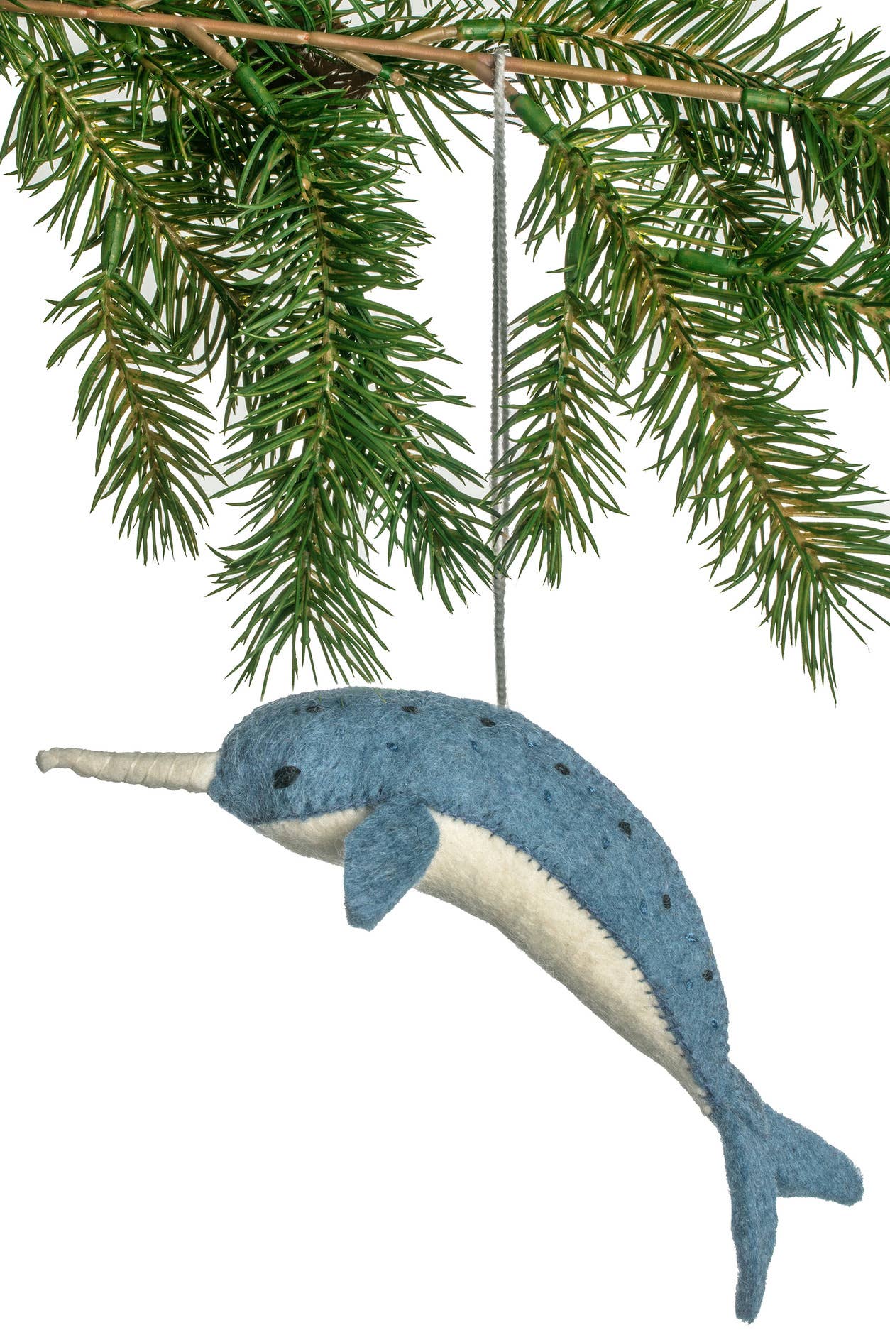 Felt Narwhal Ornament — Handmade