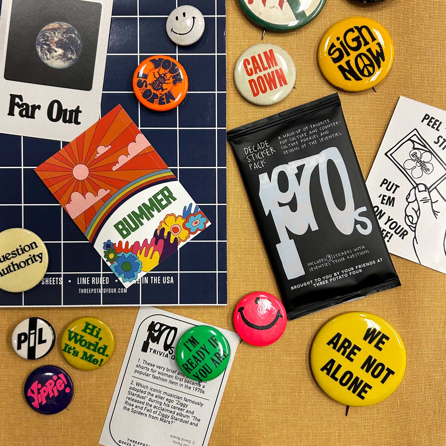 Decade Sticker Card Pack - 1970s