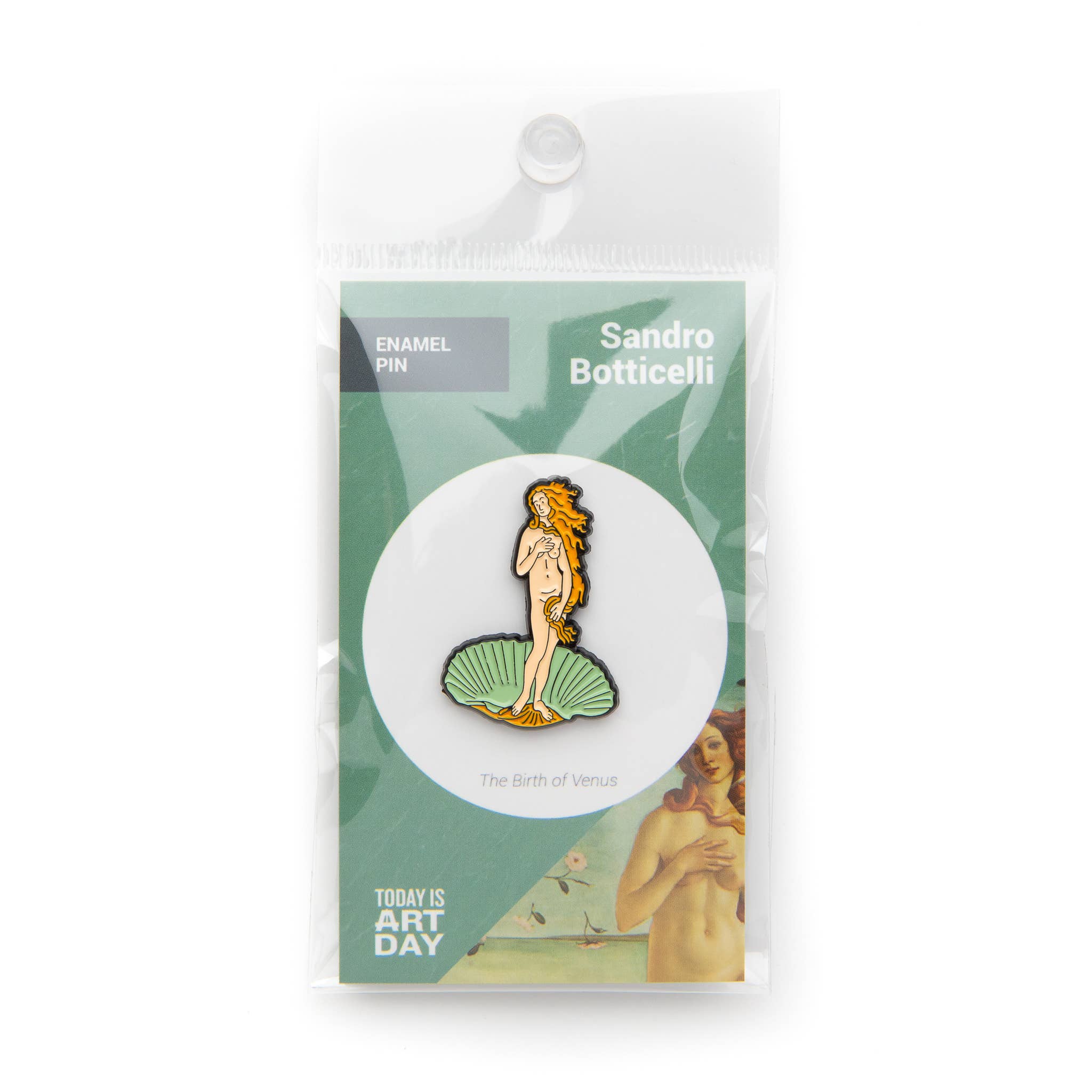 Birth of Venus Enamel Pin by Botticelli | 1.25" Soft Enamel | 6 Colors