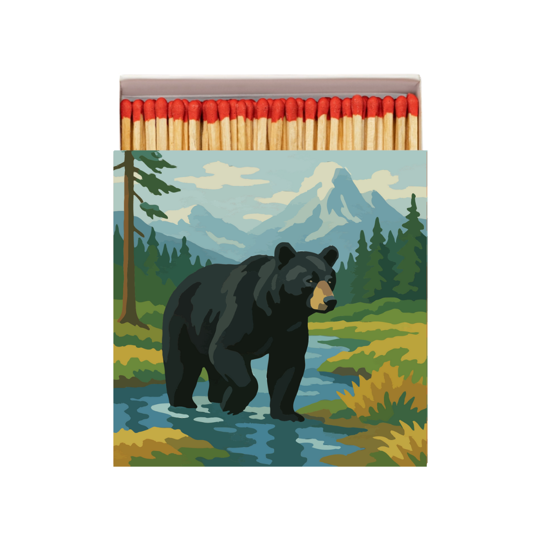 A-Frame Cabin & Bear Matchbox Paint By Number Collection