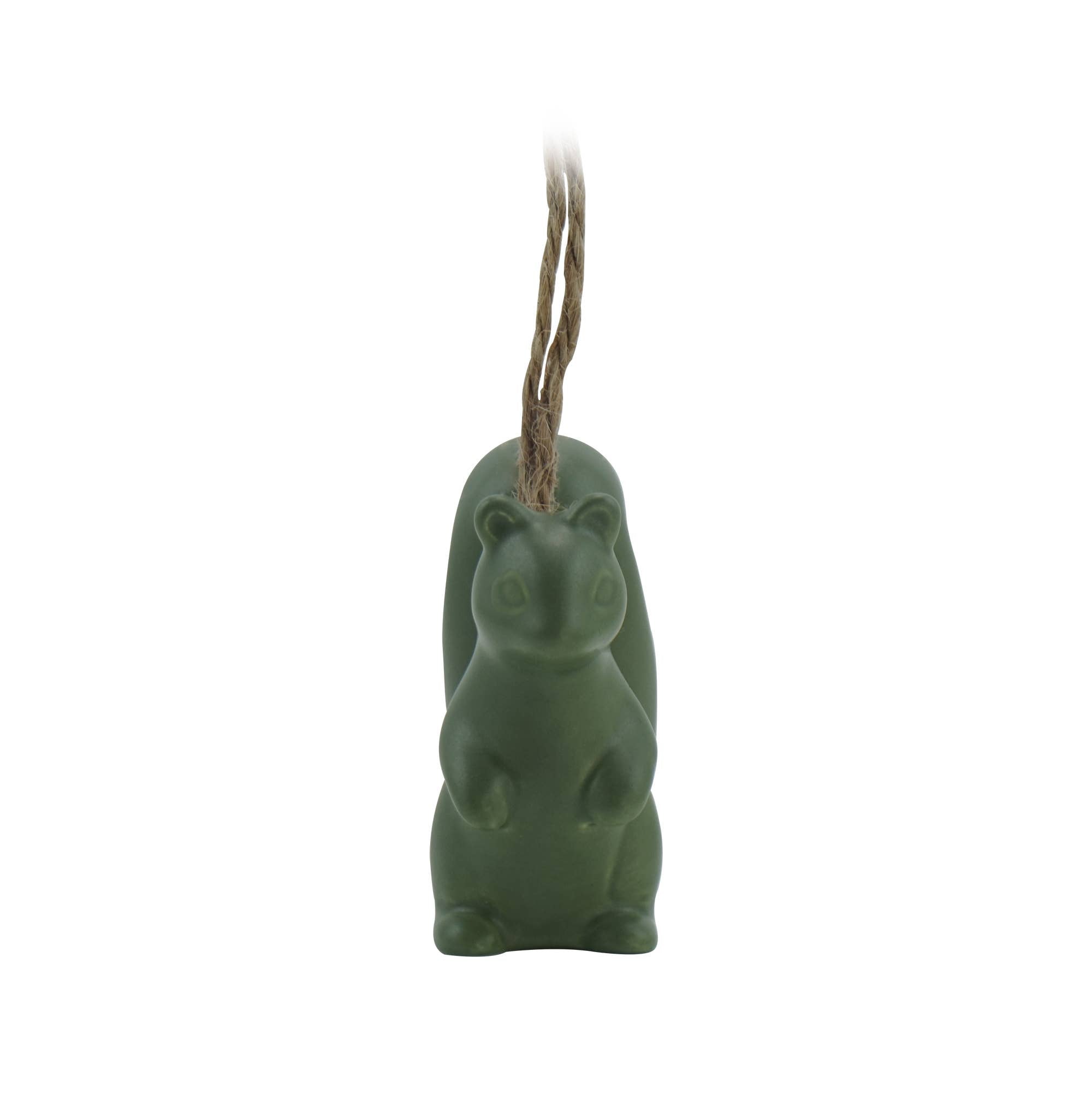Woodland Folk “Green Squirrel” Ceramic Hanging Decoration