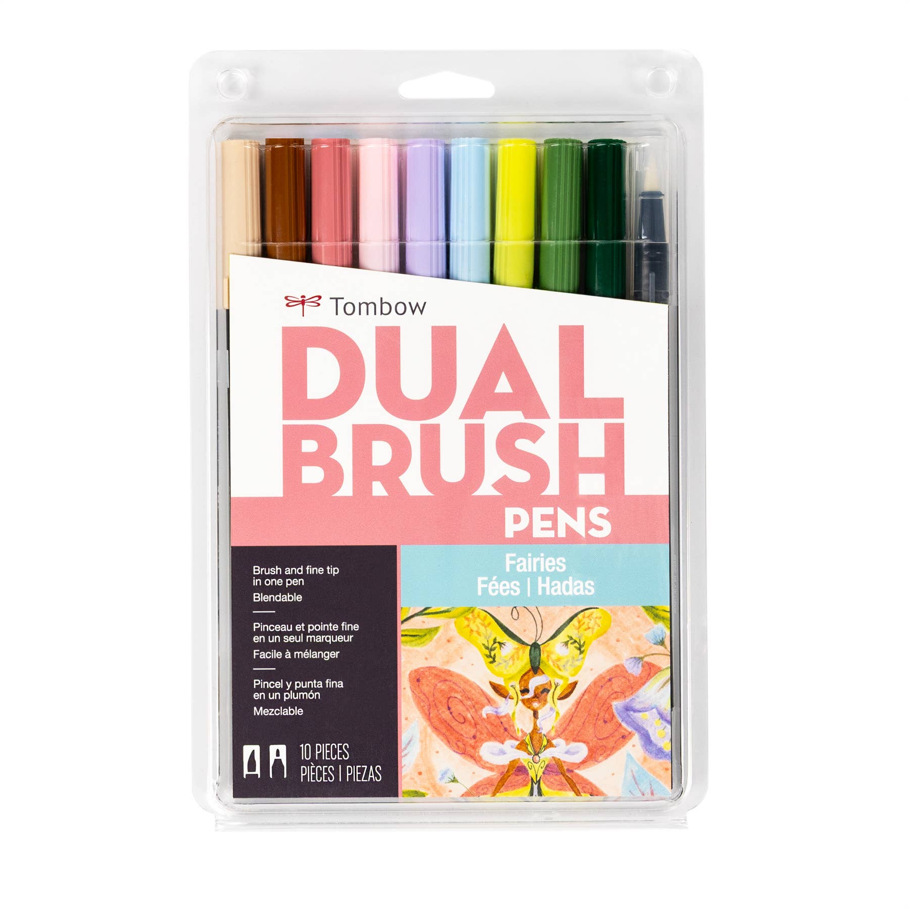Tombow Dual Brush Pen Art Markers – Fairies Palette (10-Pack)