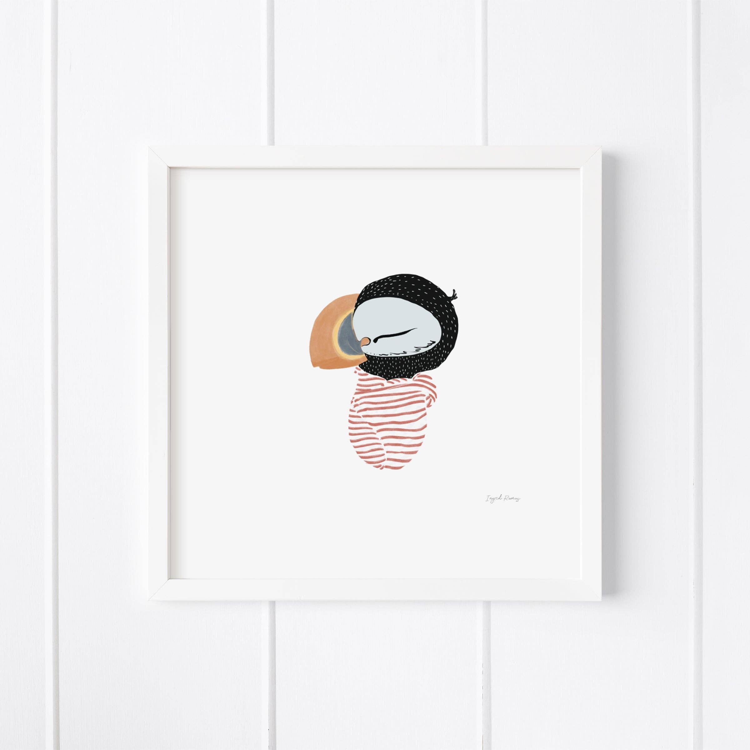 Baby Puffin Art Print 12 x 12