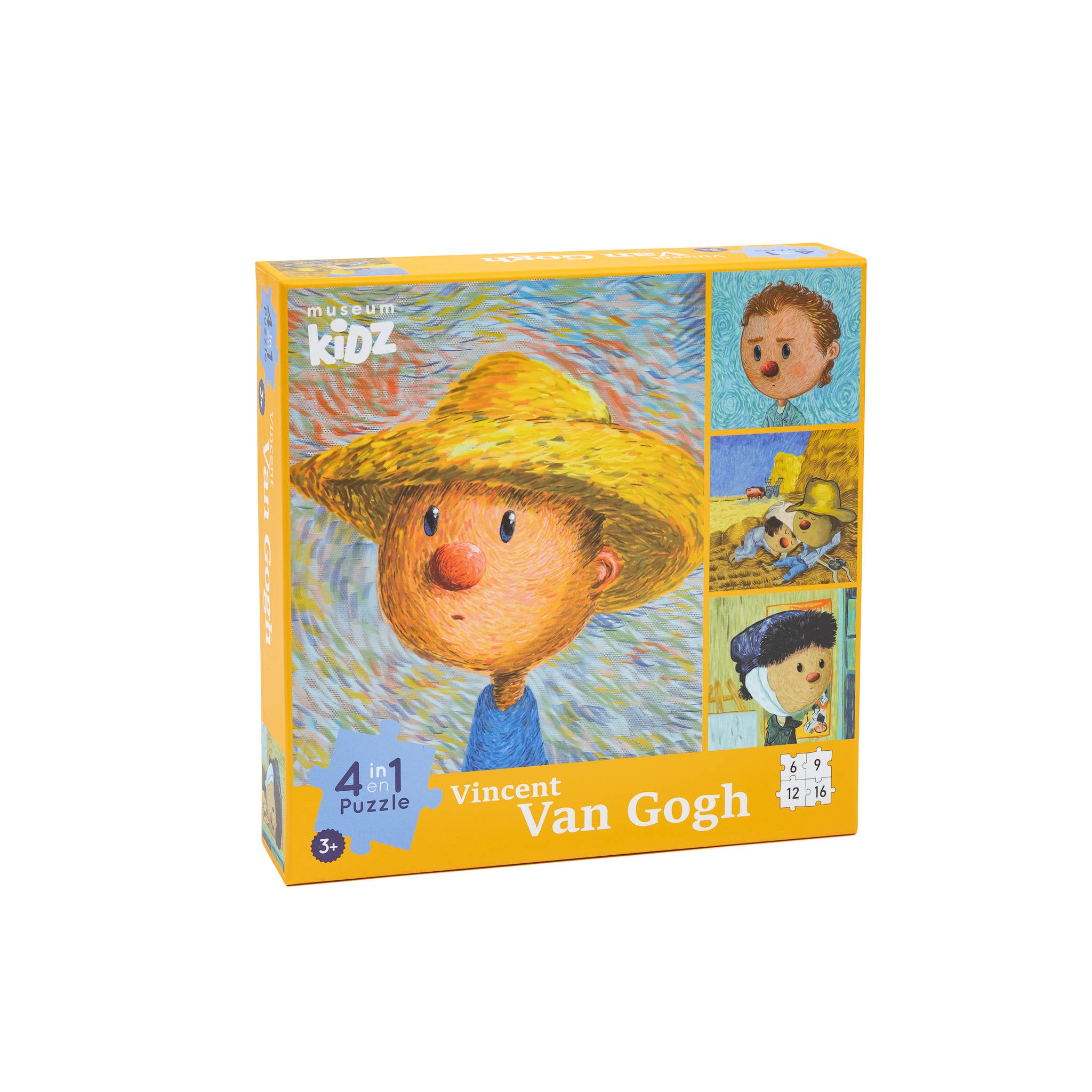 Van Gogh 4-in-1 Puzzle Set for Kids | Museum Kidz Collection | 4 Famous Self-Portraits