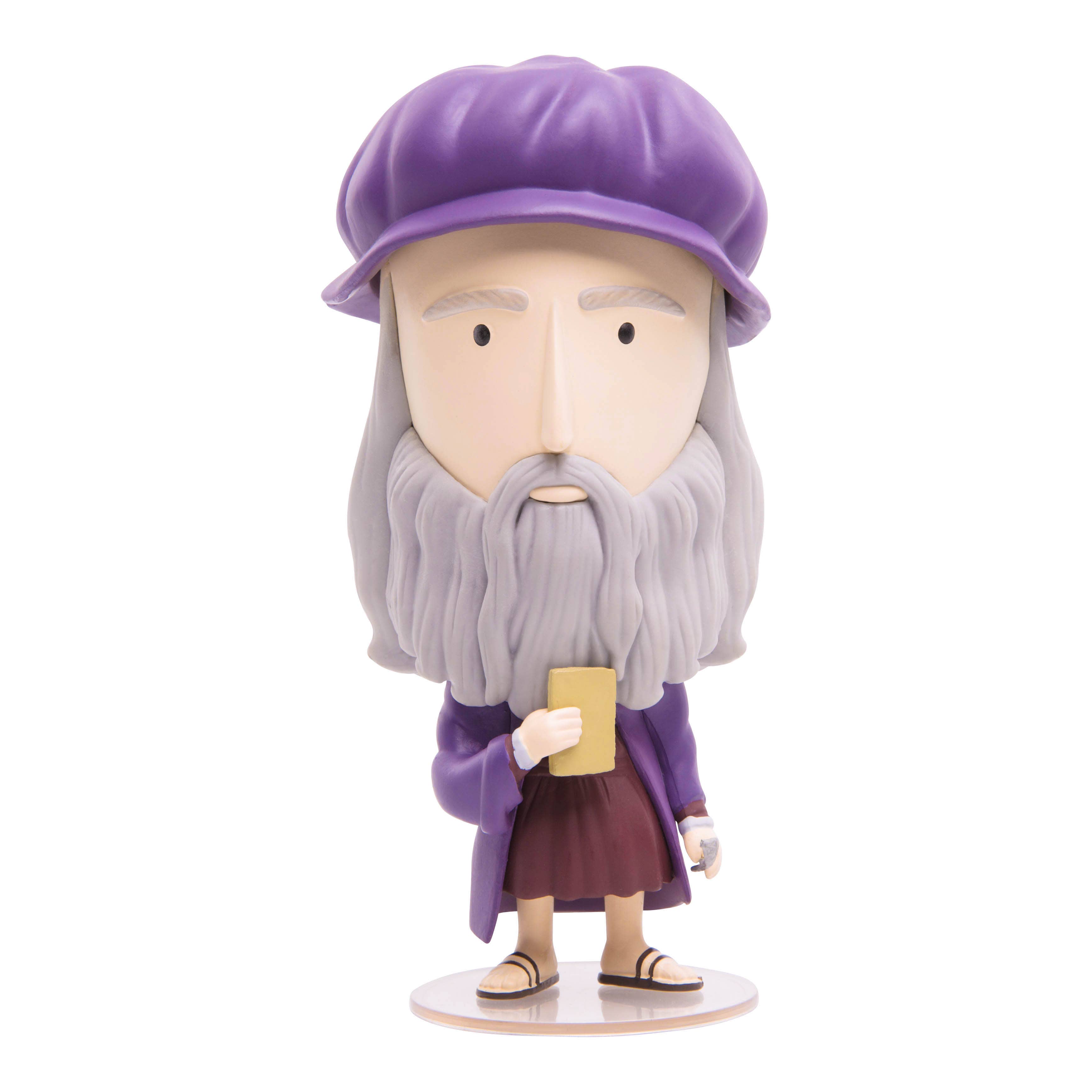 Leonardo da Vinci Figurine | 5" Art History Collectible | Glow-in-the-Dark Features