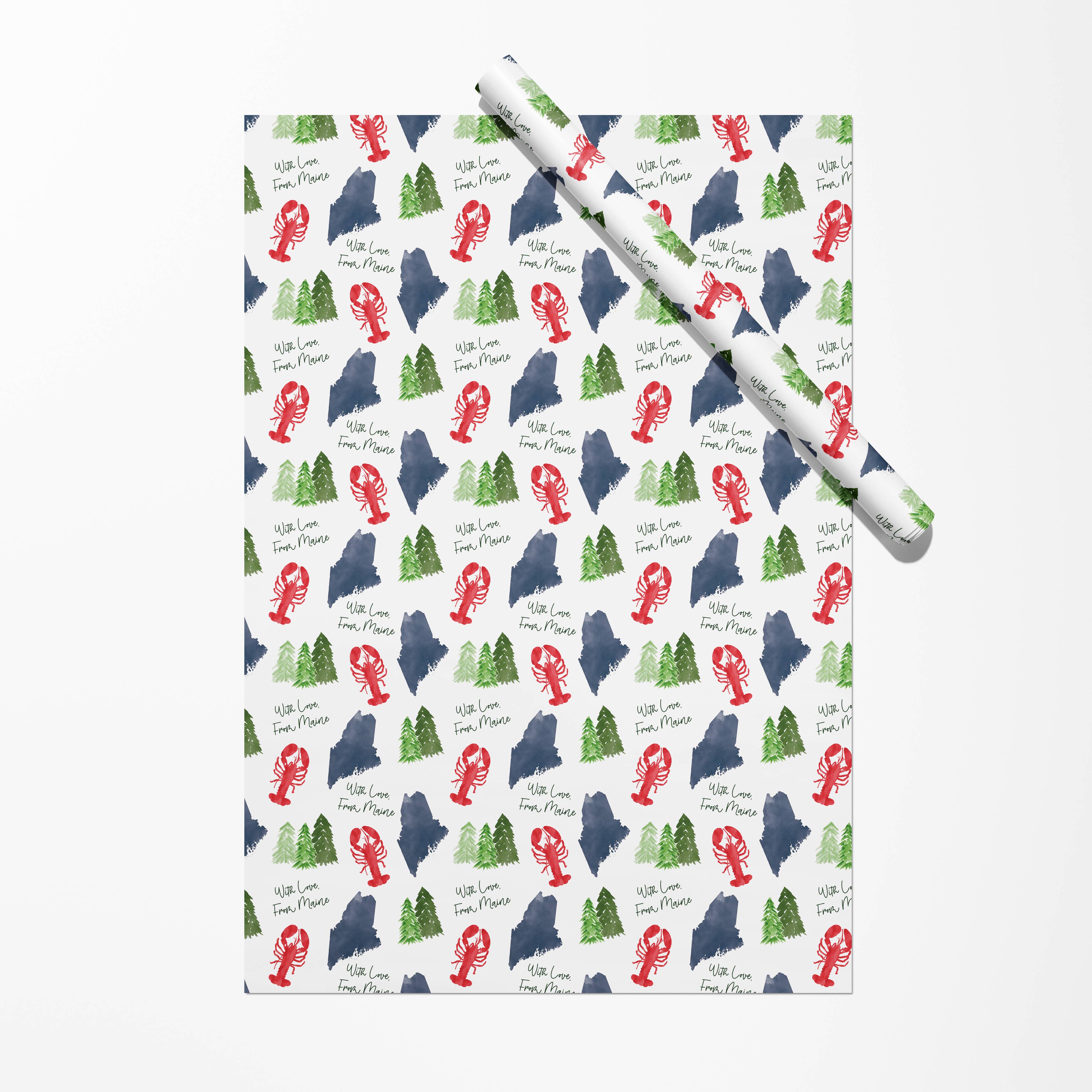 Maine Gift Wrap — “With Love, From Maine”