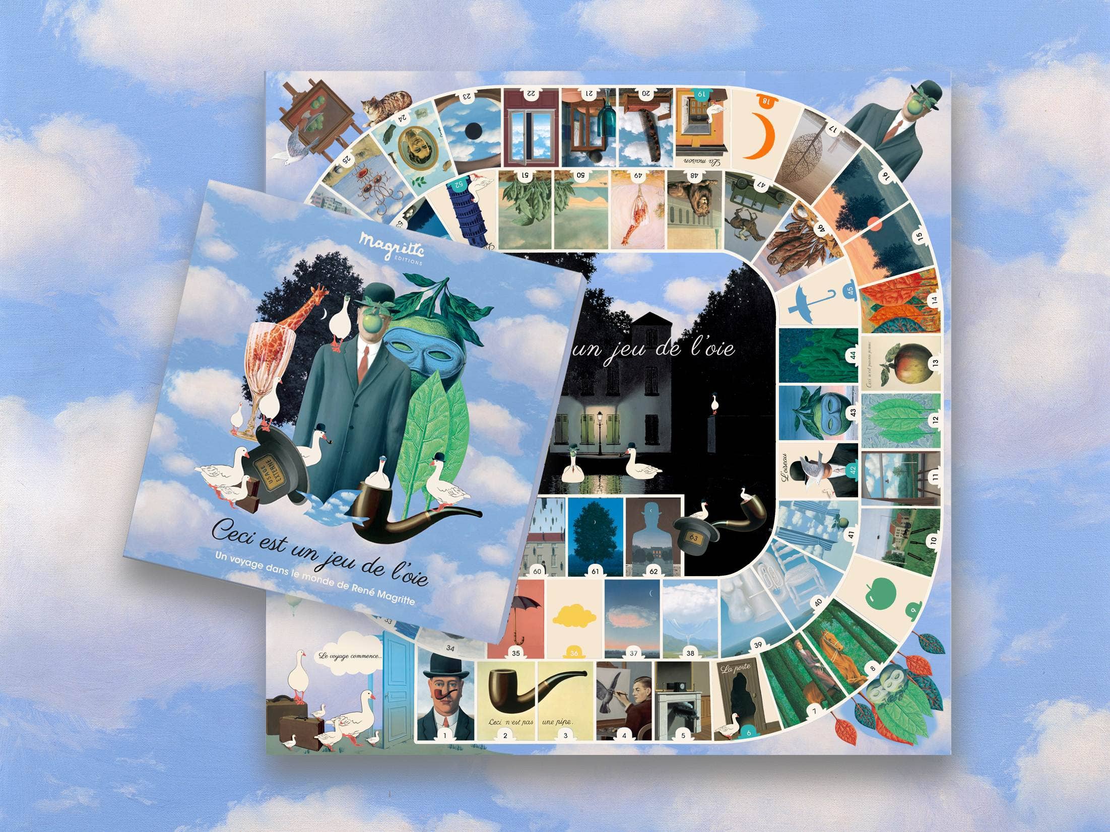 Magritte's Game of the Goose by Mon Petit Art | Surrealist Board Game | Ages 6+