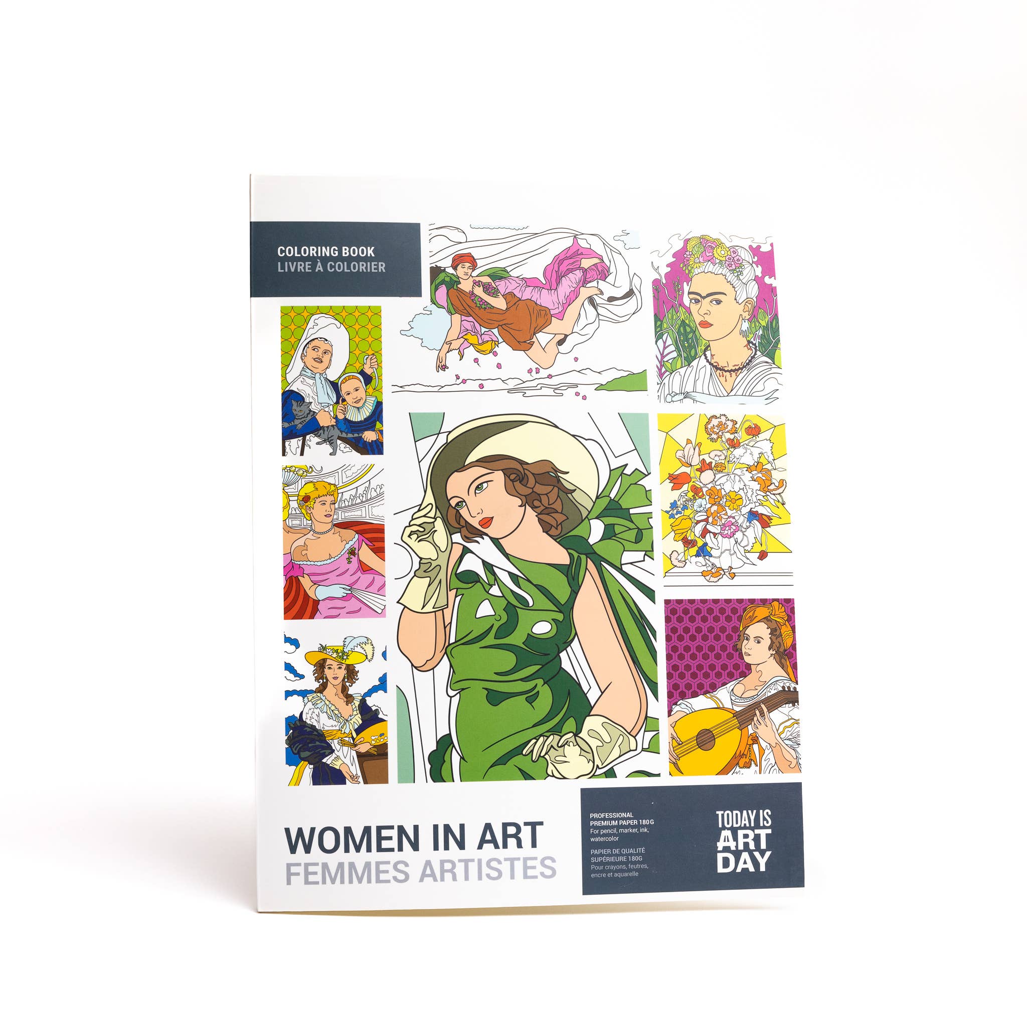 Women in Art Coloring Book | 12 Masterpieces by Female Artists | Thick Premium Paper