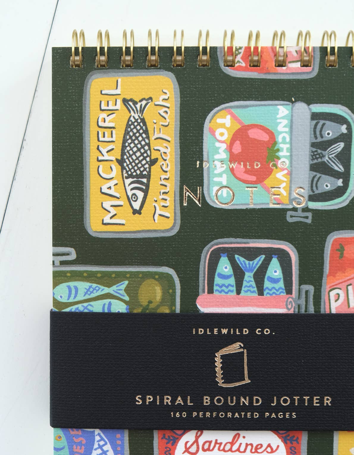 Tinned Fish Spiral Jotter — 5" × 7"