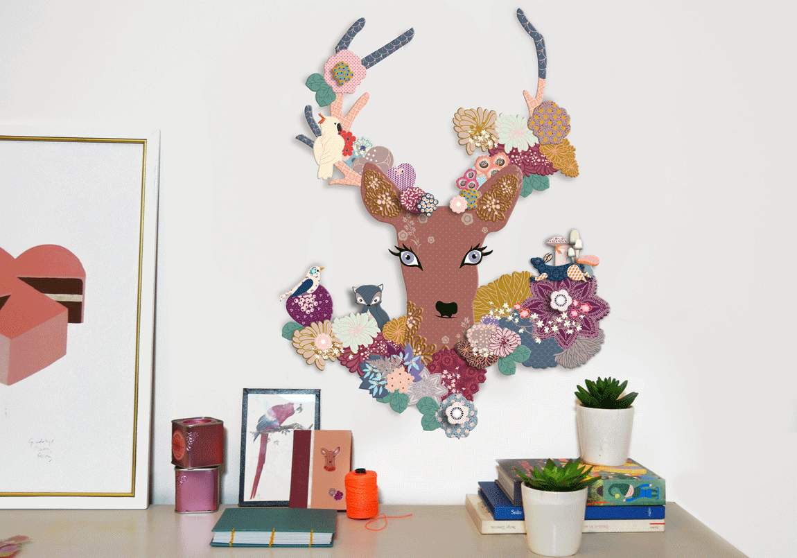 The Flowered Doe Creative Kit by Mon Petit Art | DIY Wall Decor | Forest Theme